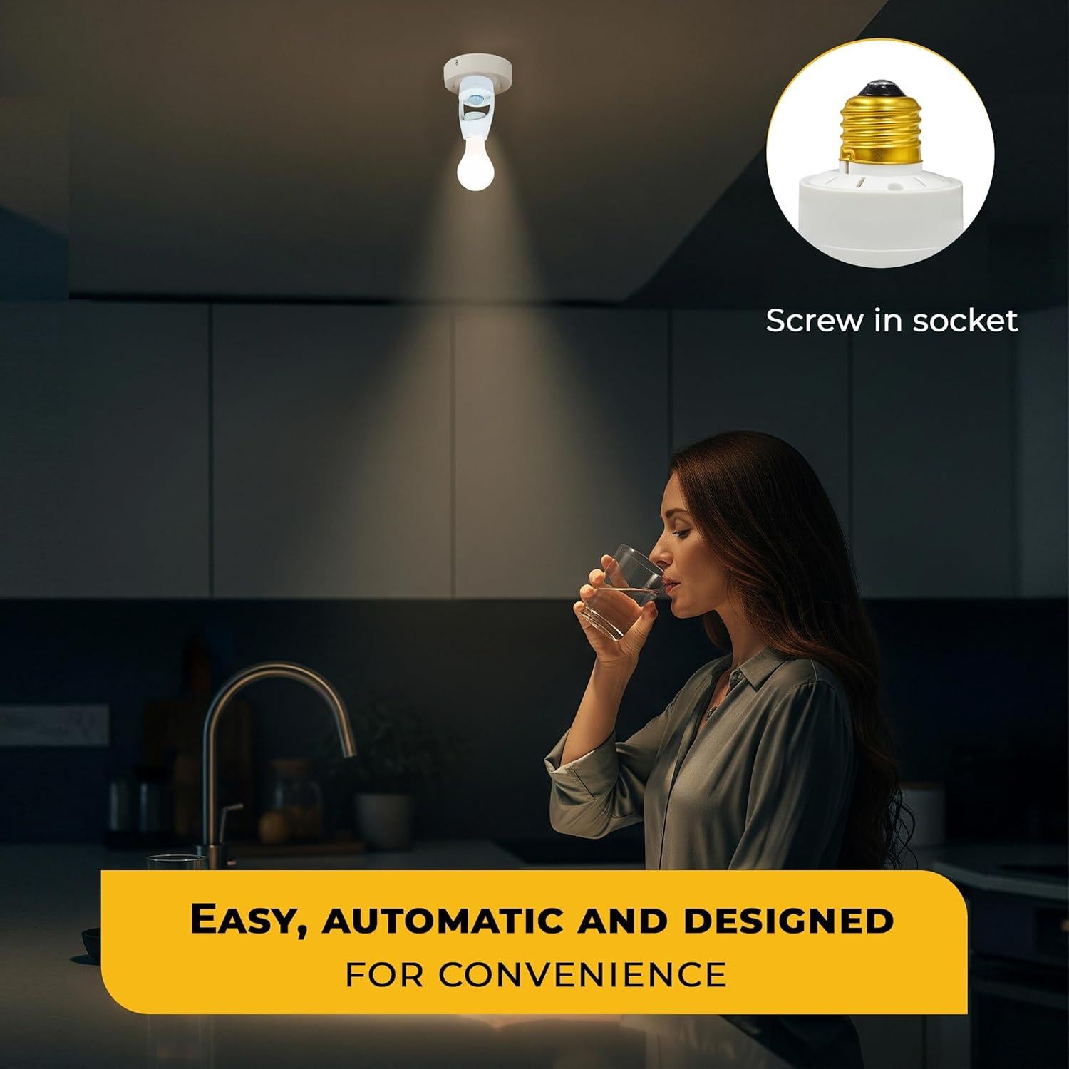 Adaptador de Socket de Luz Touch & Glow con Sensor 360°