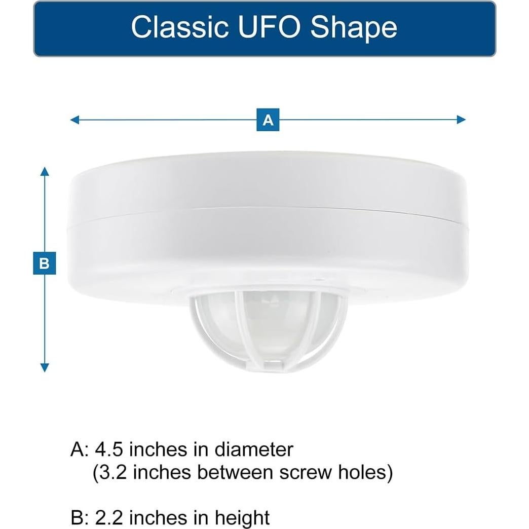 Sensor de Movimiento PIR J.LUMI YCA1001 Montaje en Techo 360°