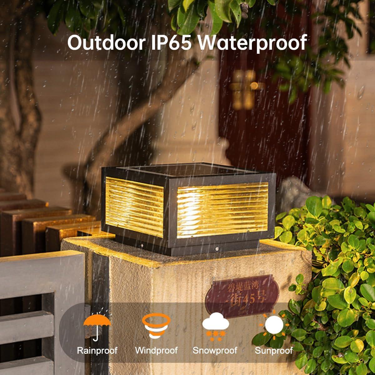 Luz de Cap Post Solar PTOUG LED IP65 Acero Inoxidable 3W