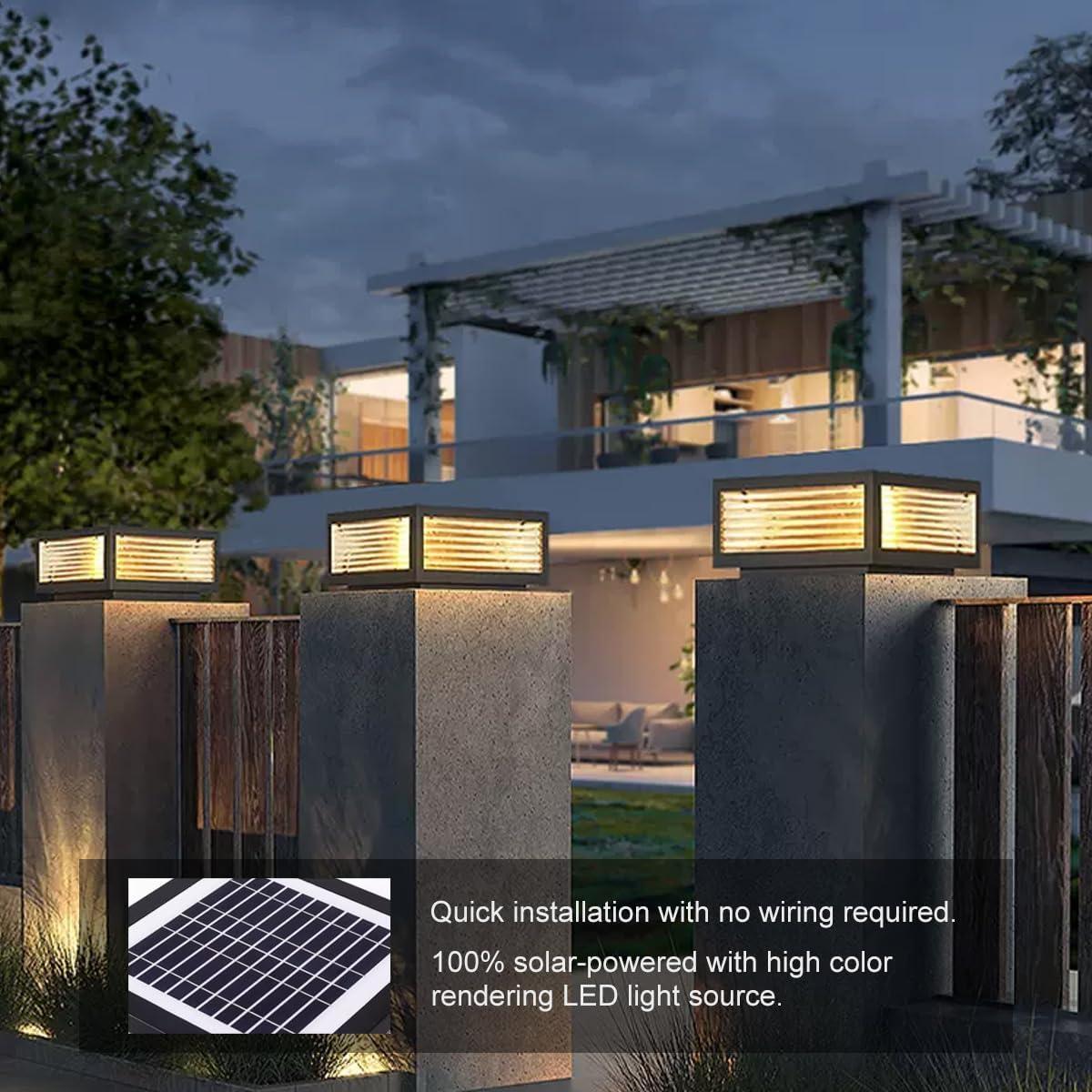 Luz de Cap Post Solar PTOUG LED IP65 Acero Inoxidable 3W