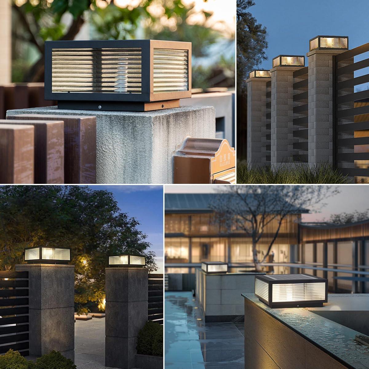 Luz de Cap Post Solar PTOUG LED IP65 Acero Inoxidable 3W