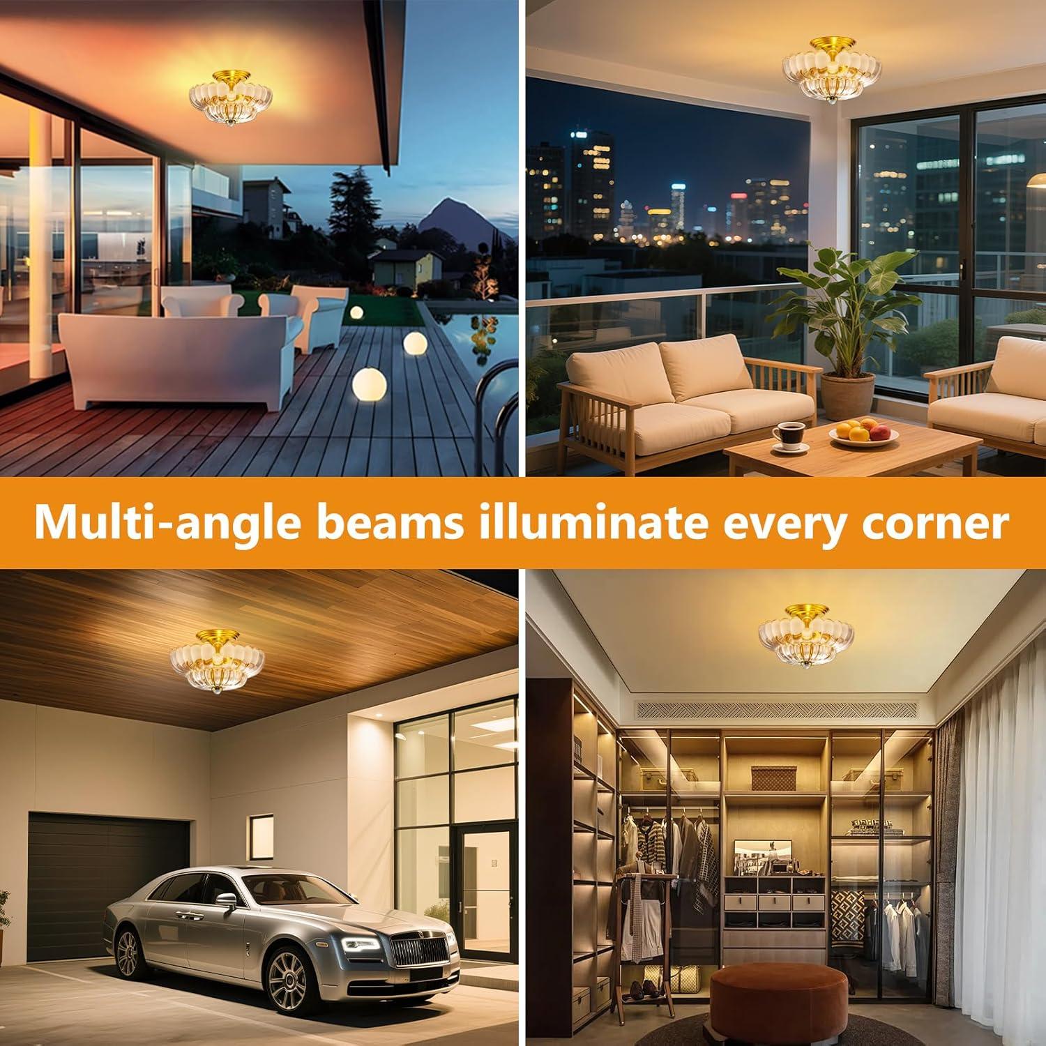 Luz de Techo Exterior con Sensor de Movimiento LMINGHON 30.48 cm