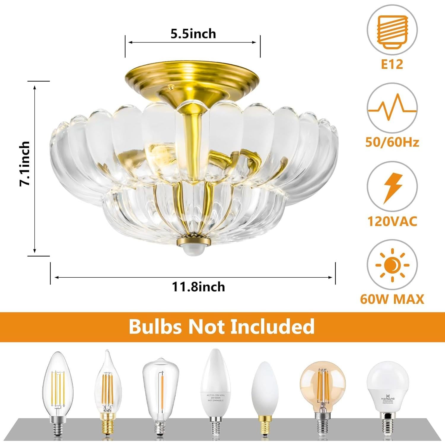 Luz de Techo Exterior con Sensor de Movimiento LMINGHON 30.48 cm