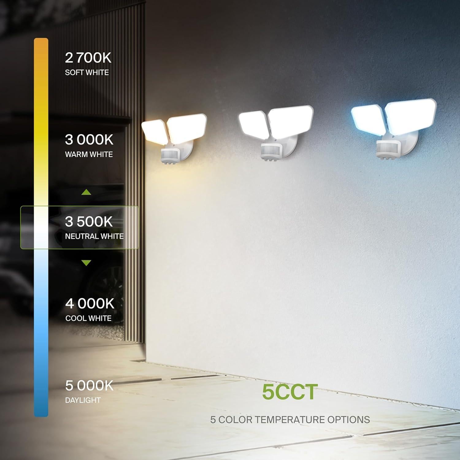 Luz de Inundación LED ASD 20W con Sensor de Movimiento 5CCT
