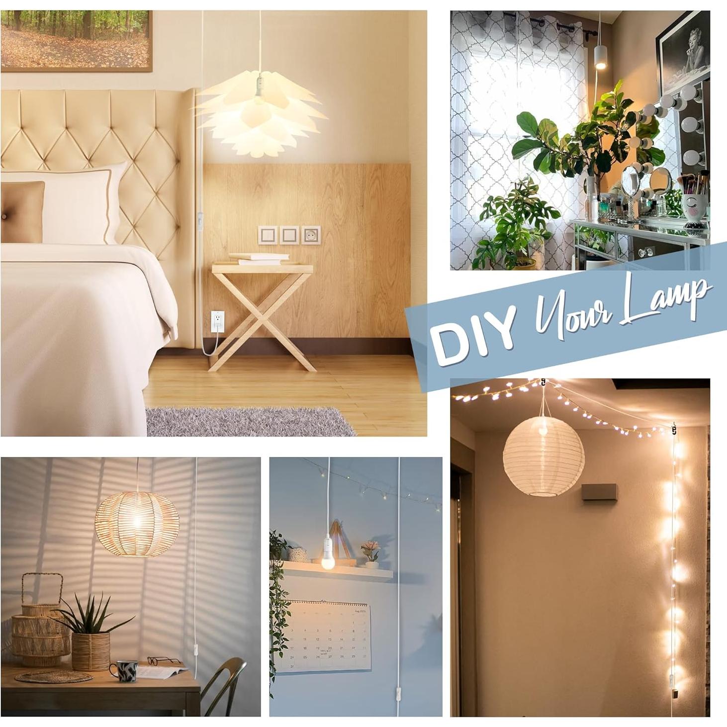 Cable de lámpara colgante JACKYLED 2-Pack 6.1m E26 E27 360W