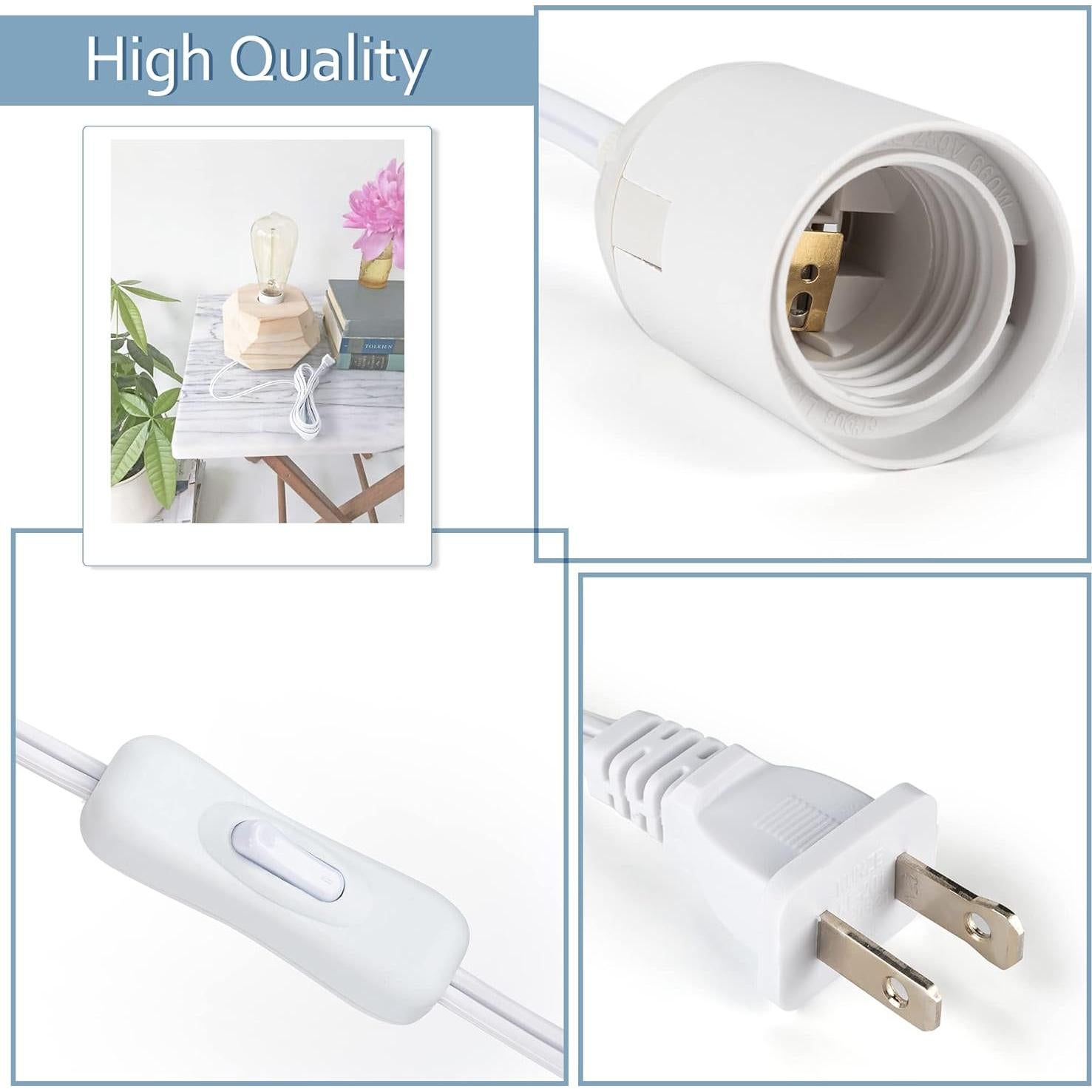 Cable de lámpara colgante JACKYLED 2-Pack 6.1m E26 E27 360W