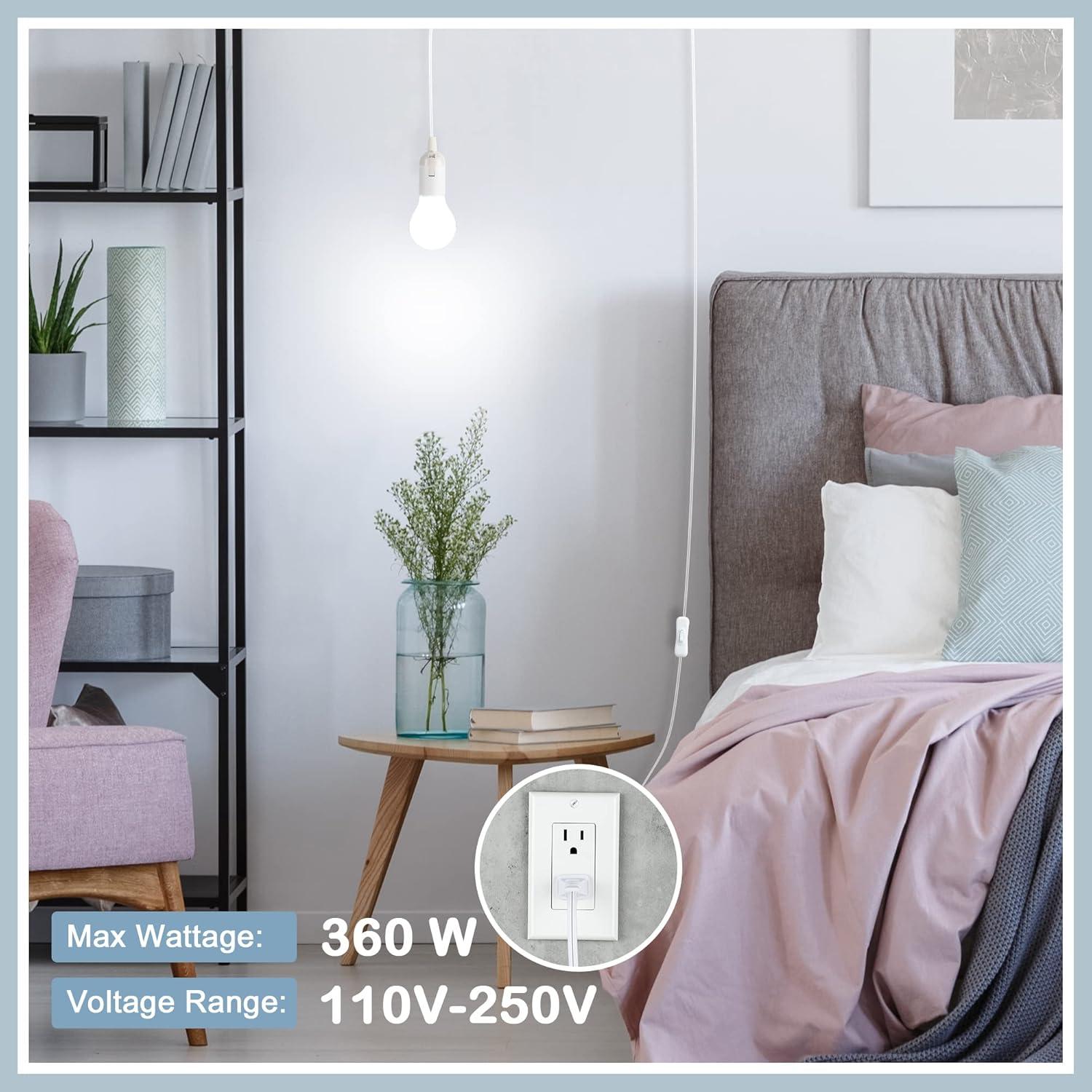 Cable de lámpara colgante JACKYLED 2-Pack 6.1m E26 E27 360W