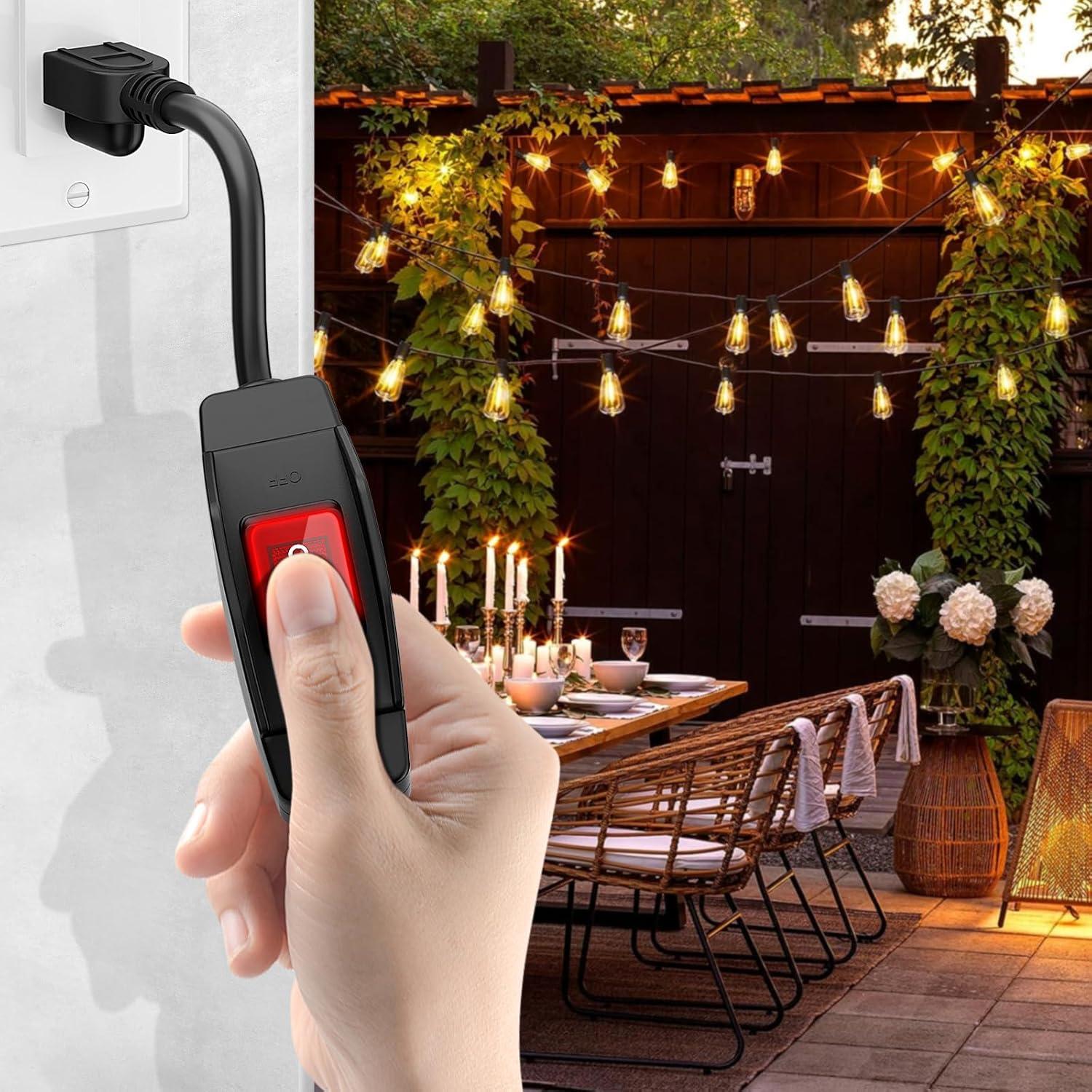 Cable de Extensión KASONIC 1.5 pies con Interruptor IP65