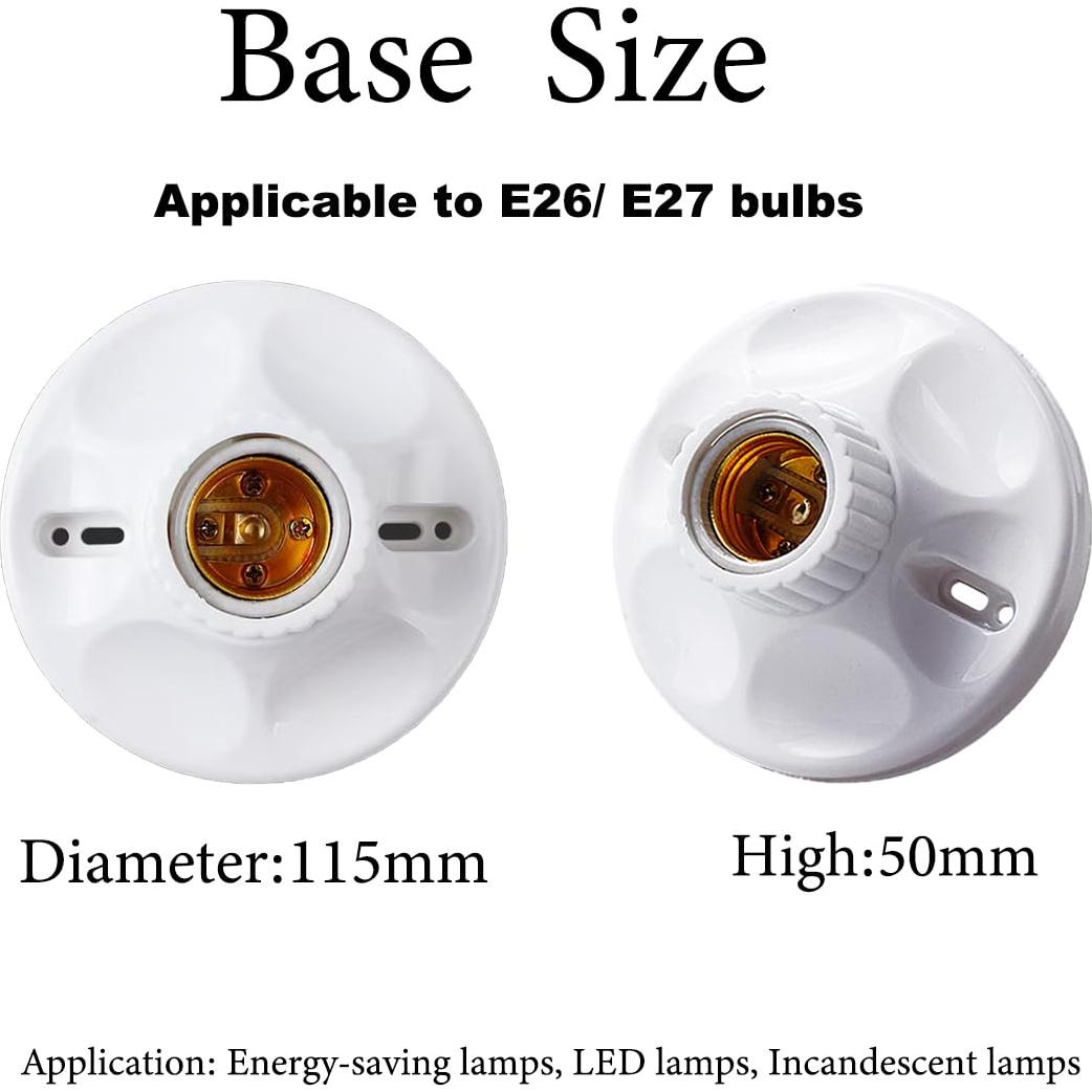 Base de lámpara E26/E27 con cable de 7.62m y switch RKOZCSTA