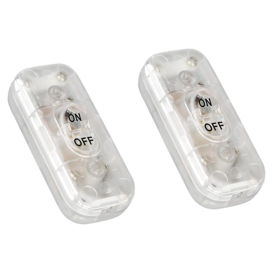 Interruptor en Línea Helunsi 2 Pcs ON/OFF 6A 250V Claro