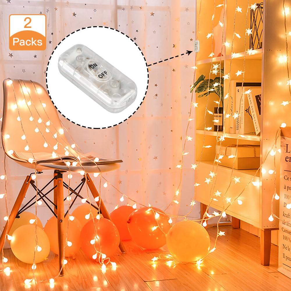 Interruptor en Línea Helunsi 2 Pcs ON/OFF 6A 250V Claro