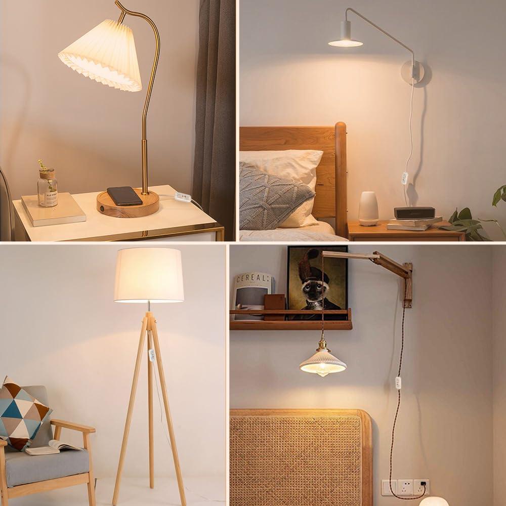 Interruptor en Línea Helunsi 2 Pcs ON/OFF 6A 250V Claro