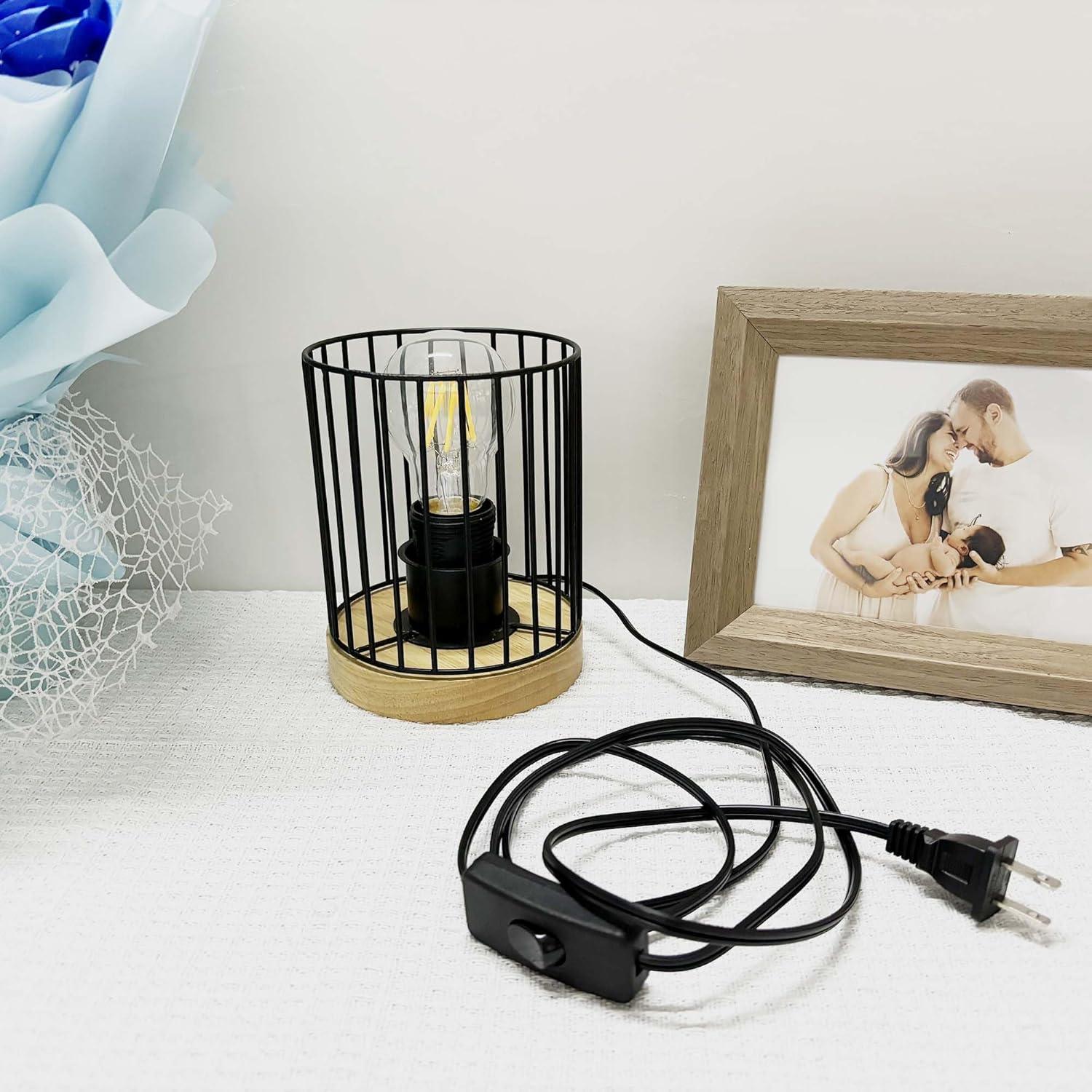 Cable de Lámpara Negro con Interruptor Botón 1.83m 3 Paquetes