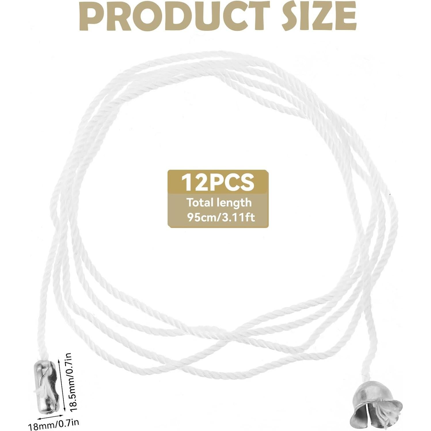 Cuerda de Tirar para Interruptor de Techo Sliverdew 12 Piezas