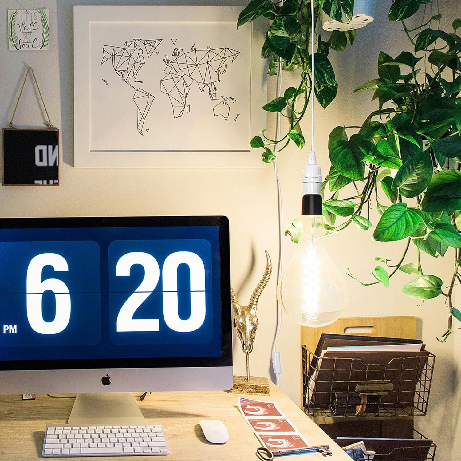 Cable de Extensión Colgante DiCUNO E26 6m con Interruptor - Paquete de 2