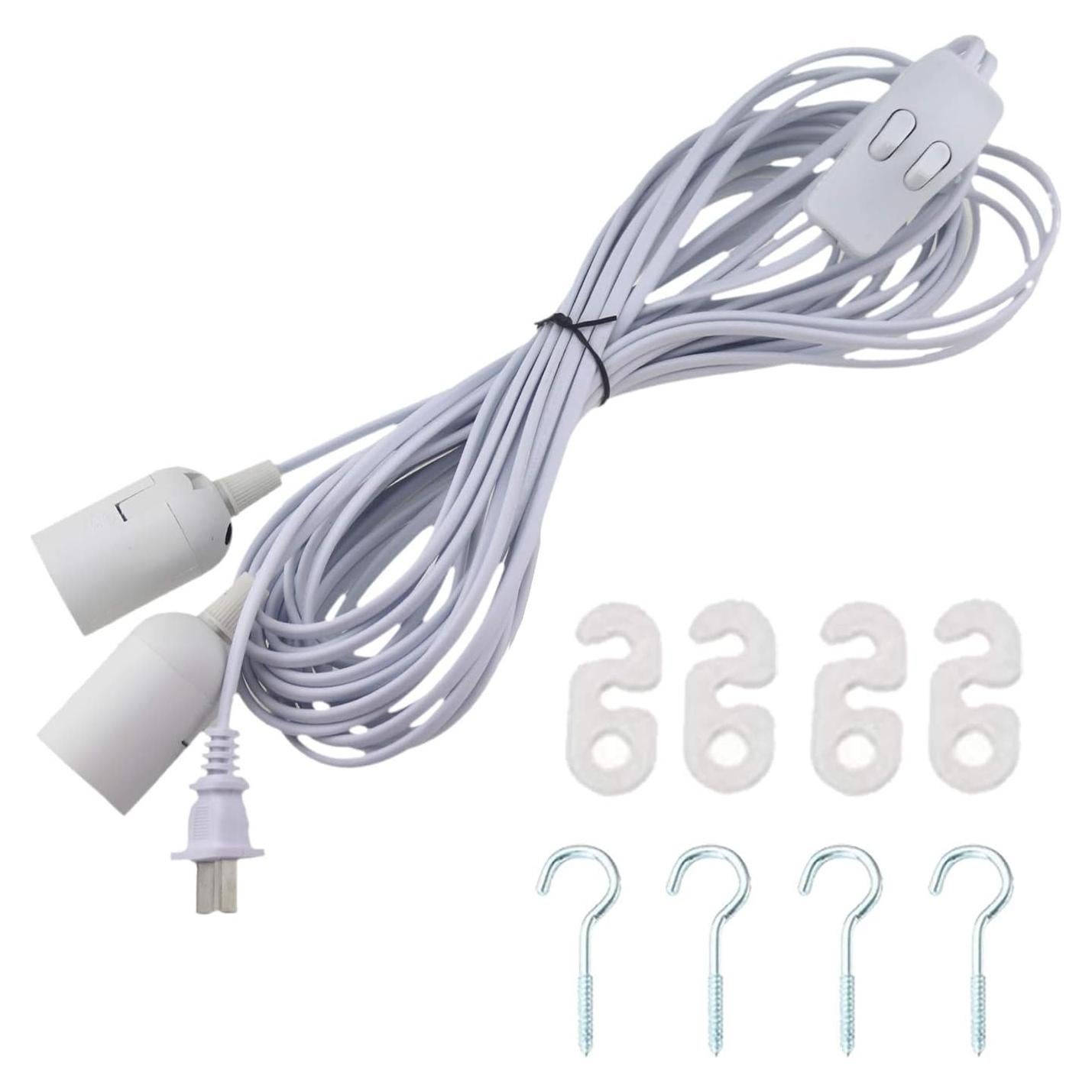 Enchufe de Luz Colgante Rextin E26/E27 6.5m con Interruptor