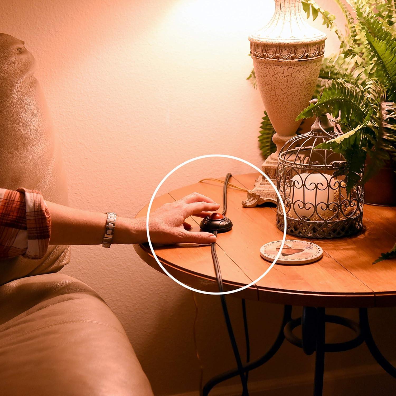 Cable de extensión Electes 2.44m con interruptor de pie y luz