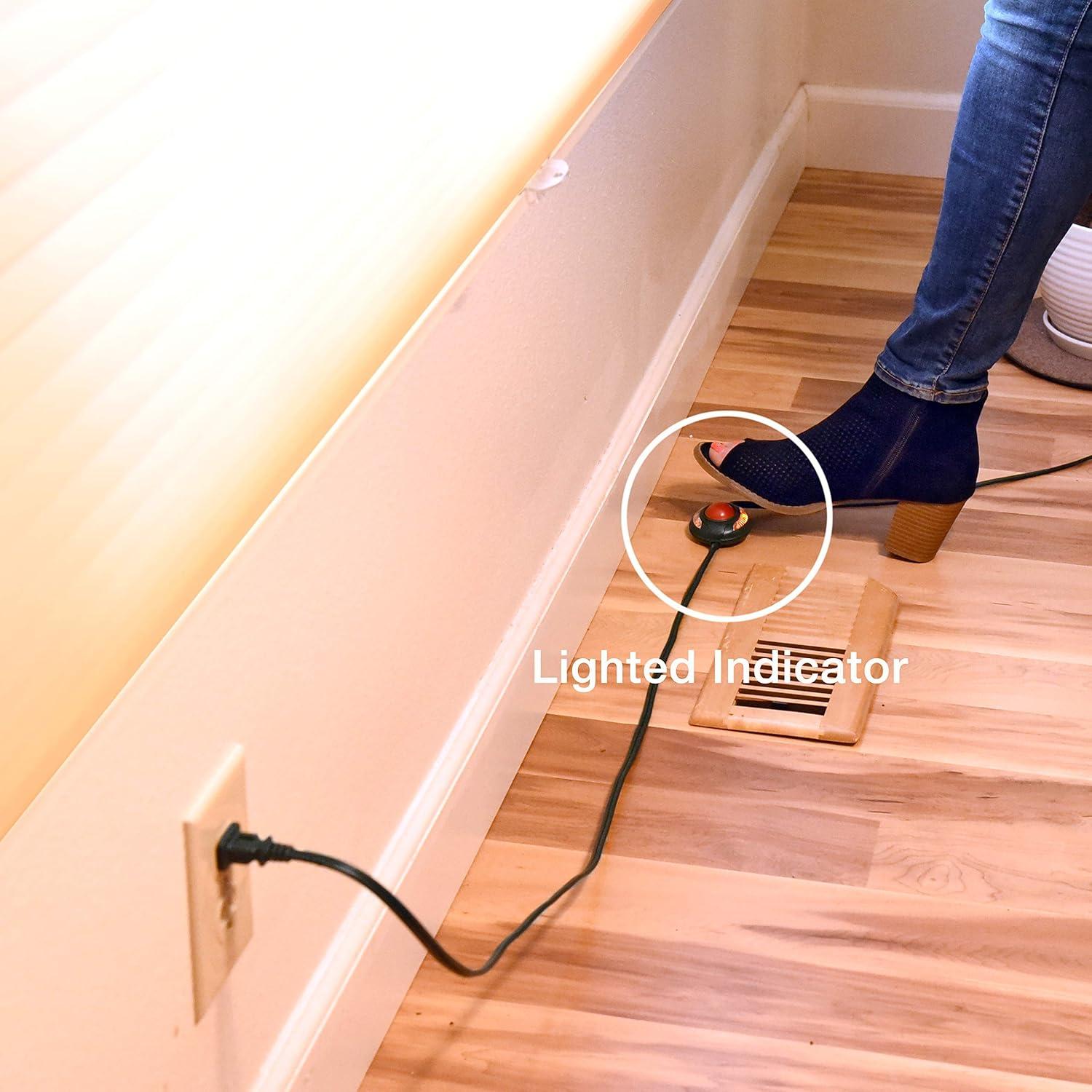 Cable de extensión Electes 2.44m con interruptor de pie y luz