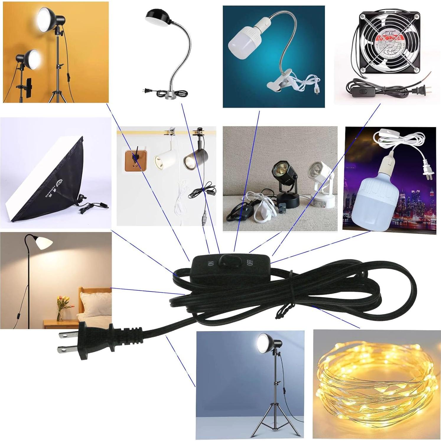 Cable de Lámpara 3 Metros con Interruptor 18AWG HBFBZM