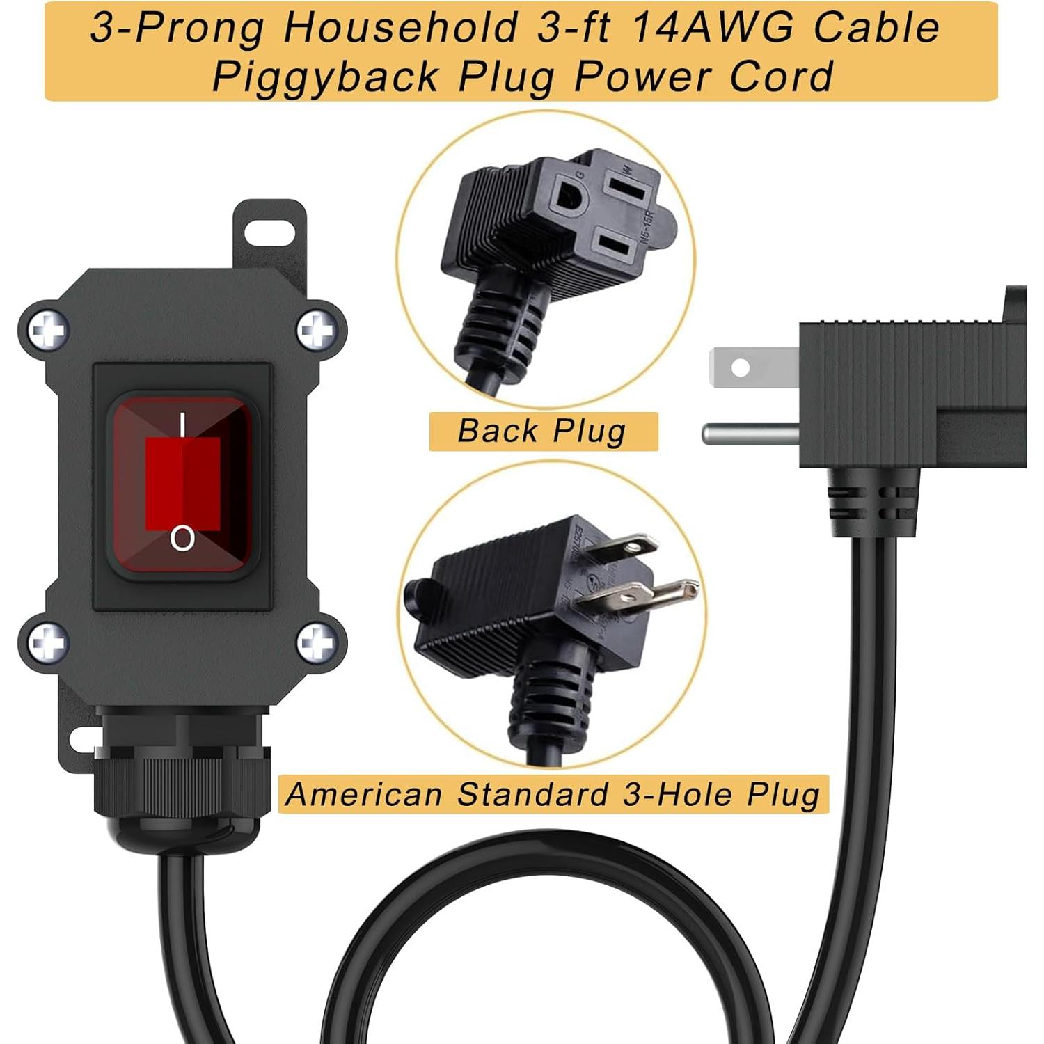 Interruptor de Cable en Línea KarlKers 3FT IP67 20A 250V