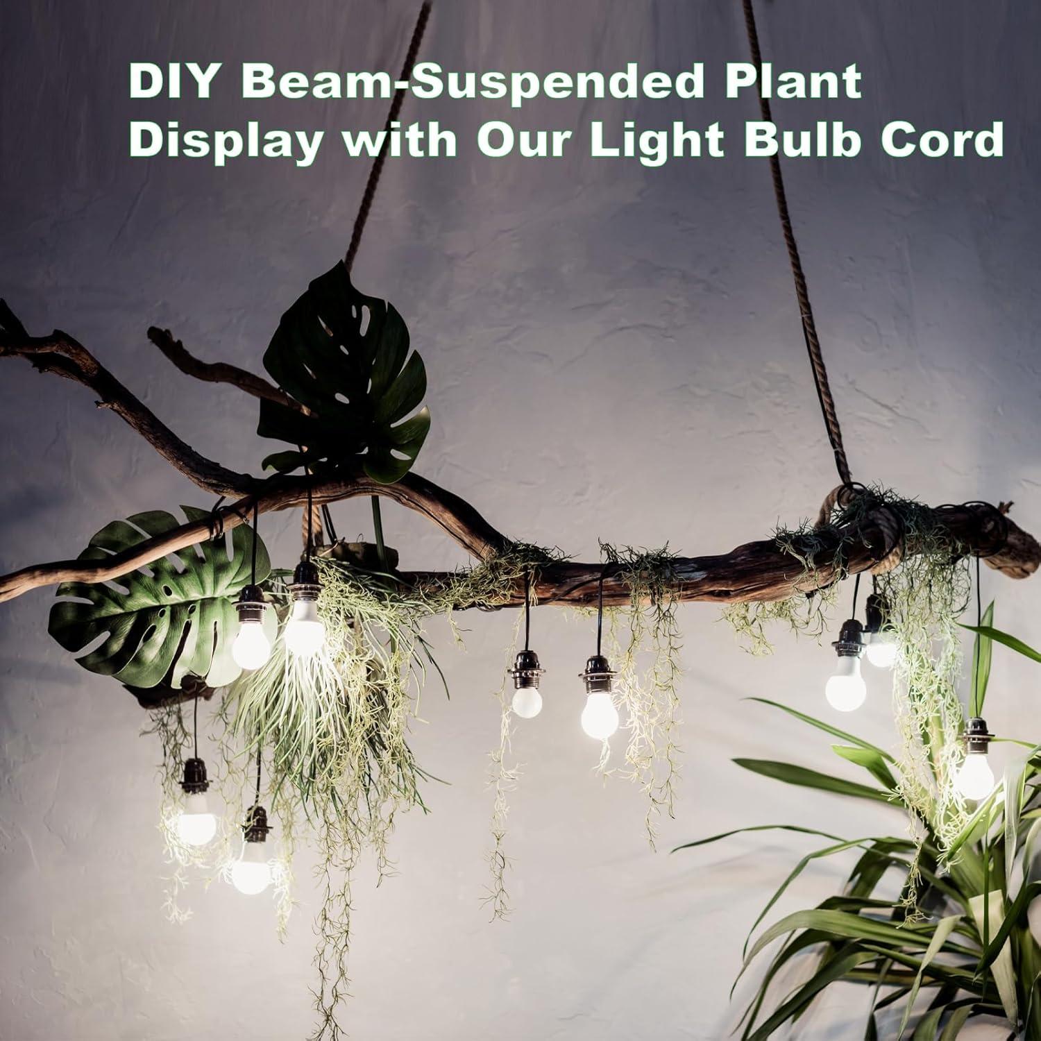 Cordón de Luz Colgante Zarnicy 4.88m E26/E27 Negro 2 Paquete