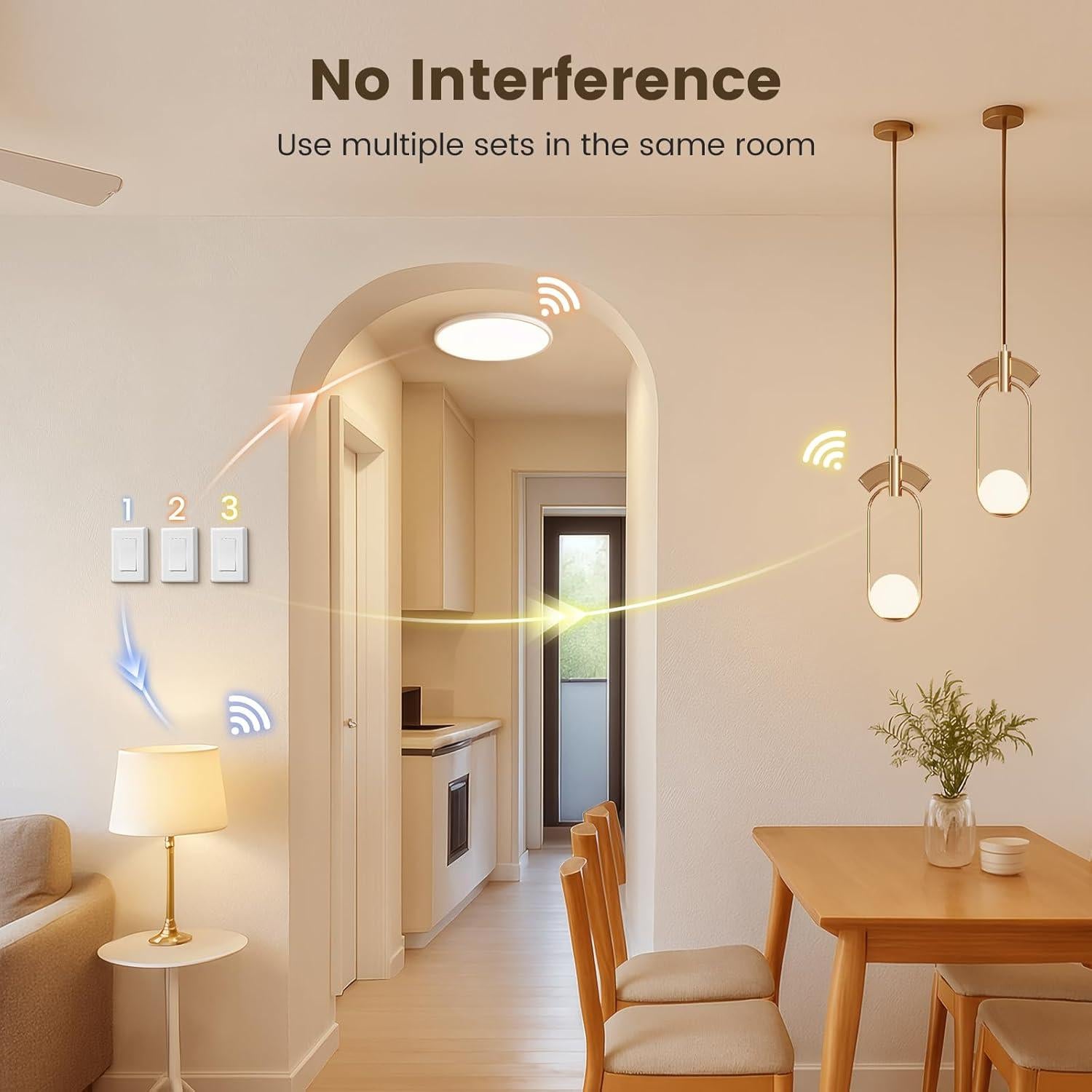 Kit Interruptor Luz Inalámbrico SURAIELEC 15A 30.48m RF