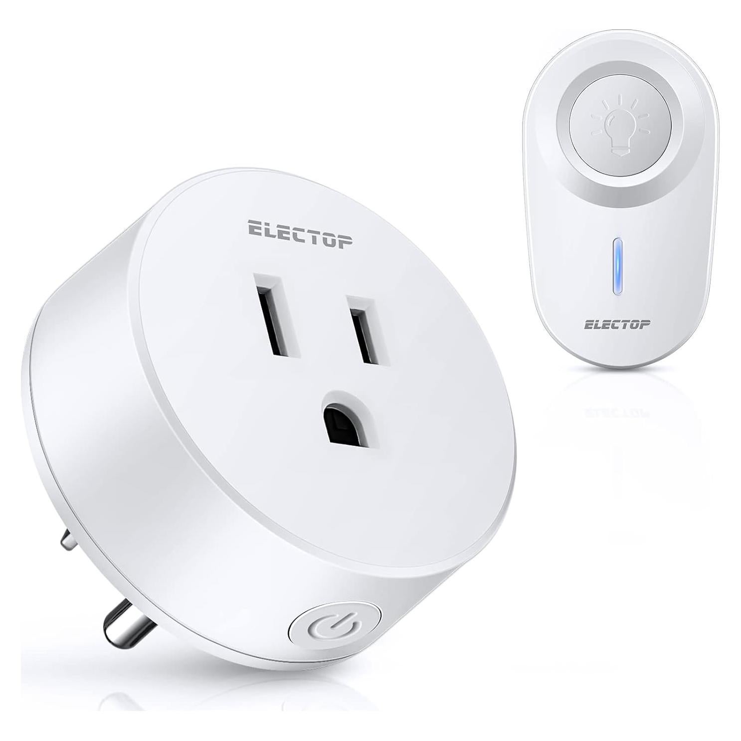 Enchufe Inalámbrico Control Remoto ELECTOP 15A 1500W Blanco