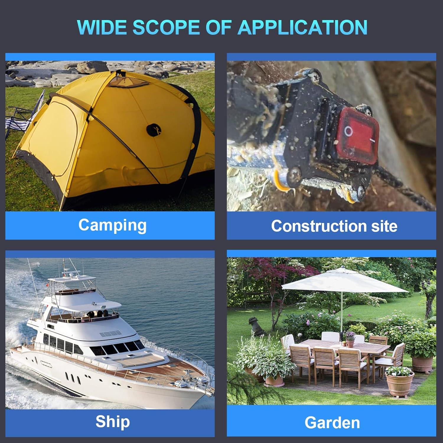 Interruptor de Palanca Impermeable Minyu DPST 20A Rojo