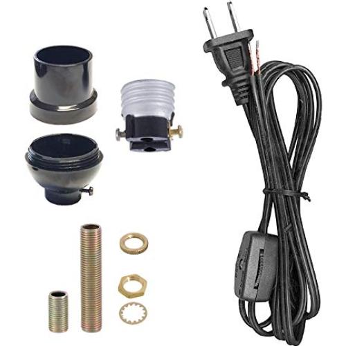 Kit de cableado para lámpara de mesa B&P negro 2.44m