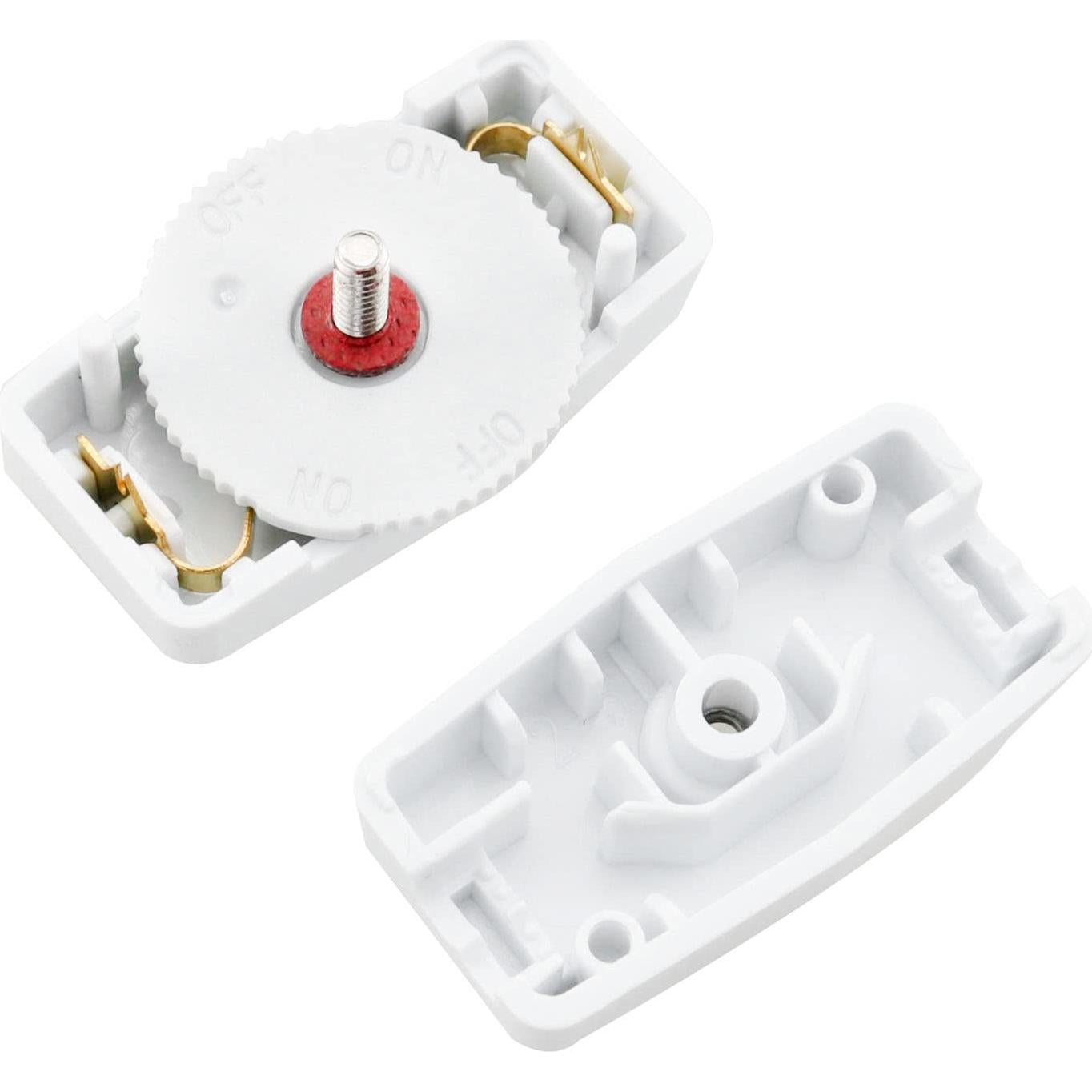 Interruptor de Cable Rotativo Blanco JJHXSM SPT-2 2 Pcs