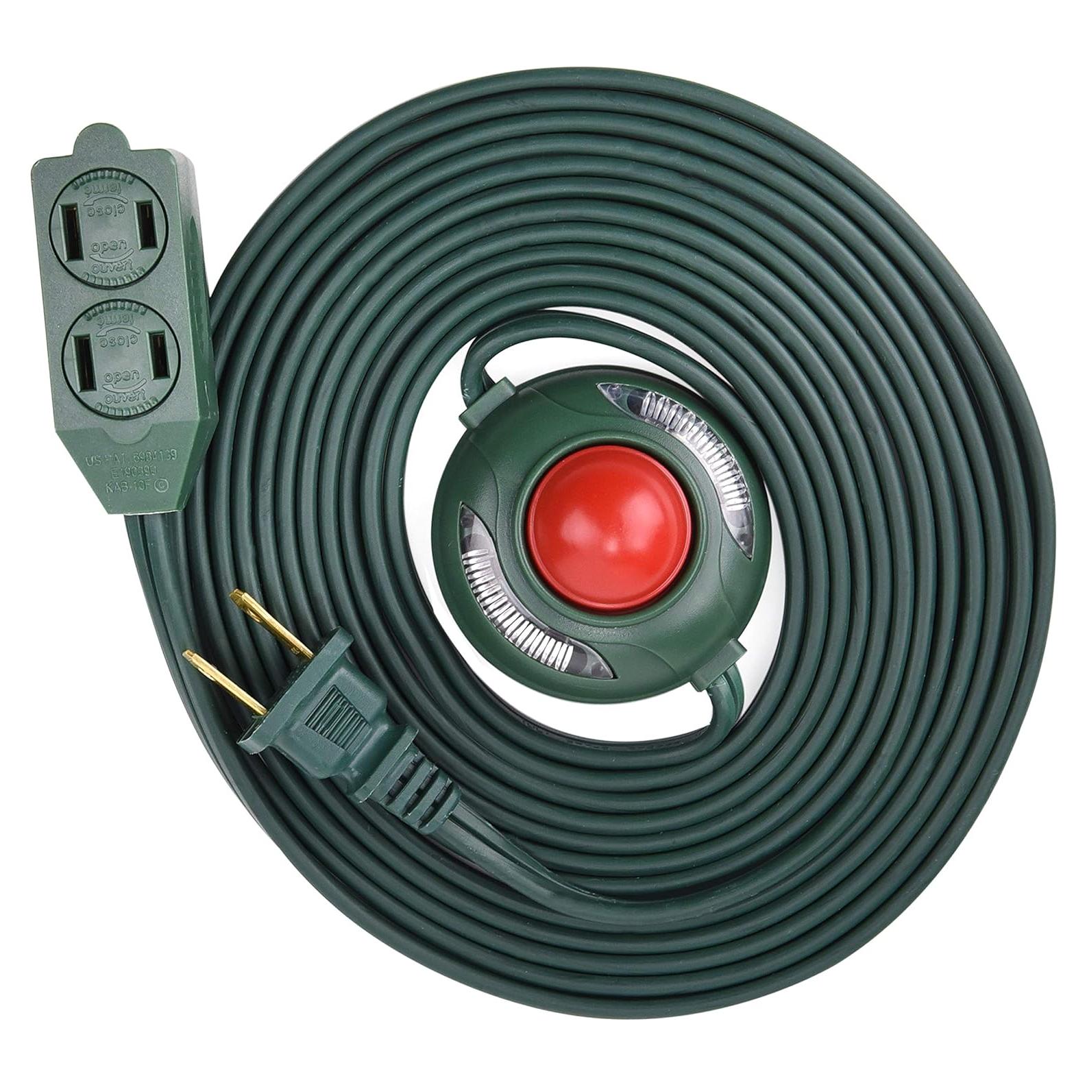 Cable de extensión Electes 2.44m con 3 salidas e interruptor