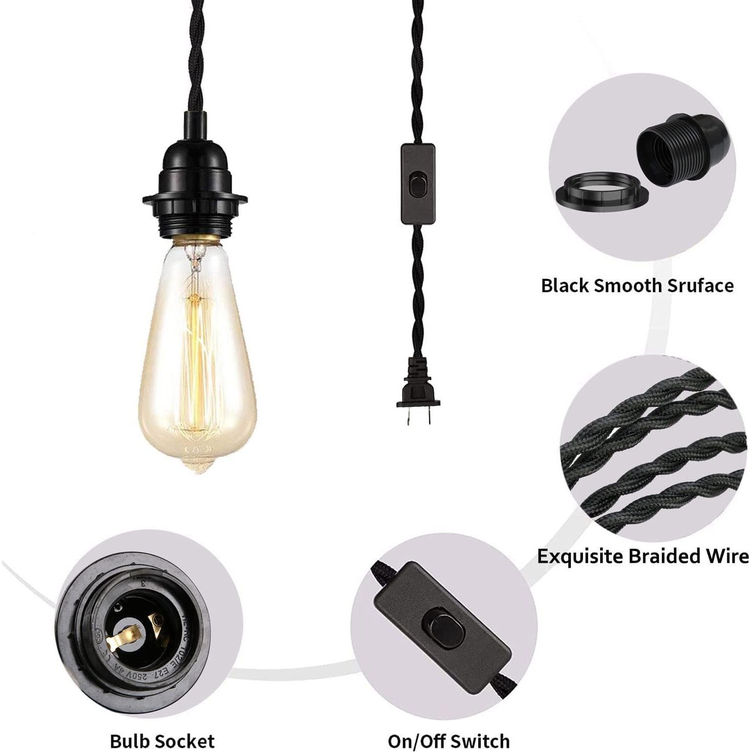 Kit de Luz Colgante DIY YIKEGE LICHT 4.57m Estilo Vintage