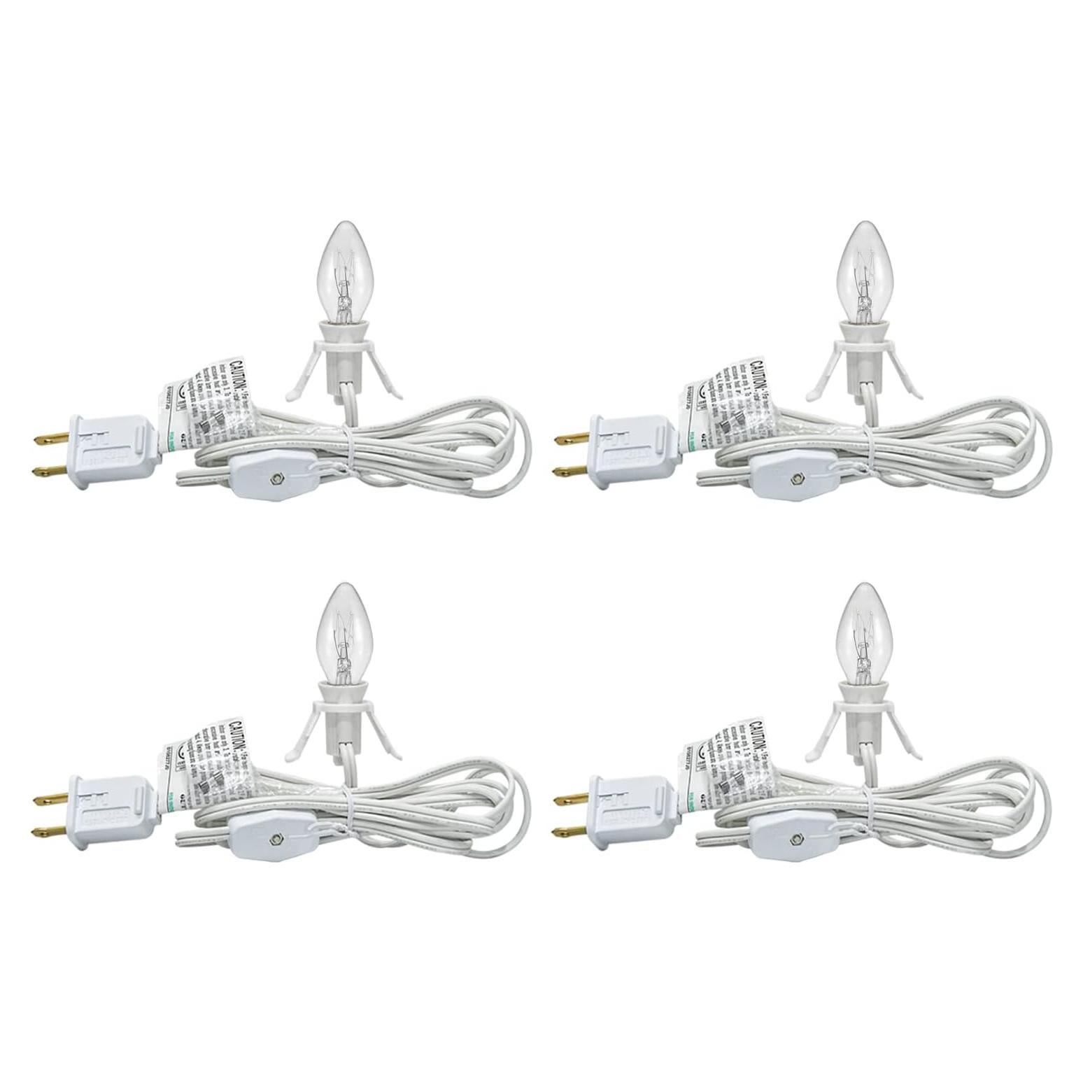 Juego de 4 Cuerdas de Luz C7 Goothy 1.83m con Bombillas