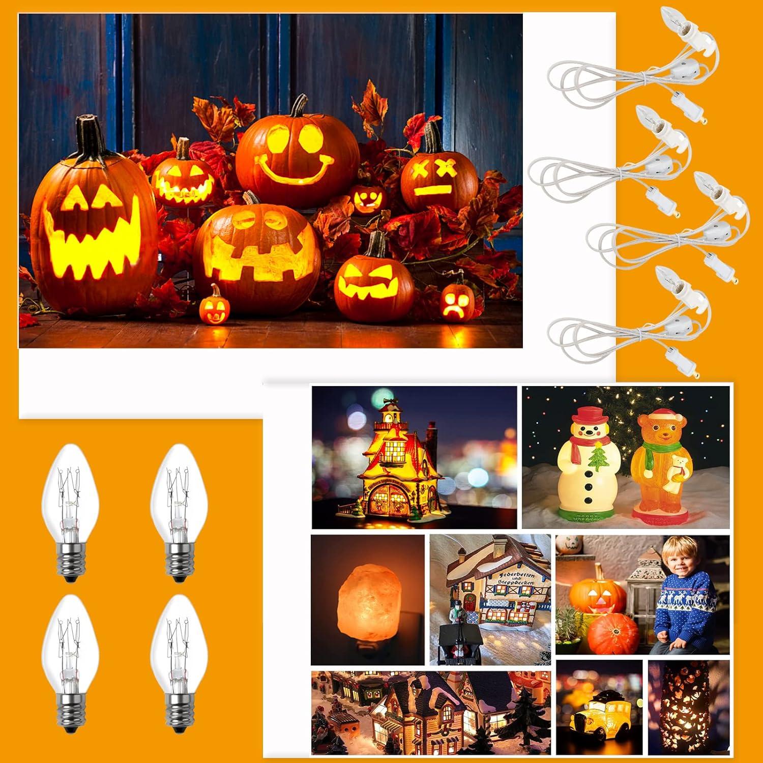 Juego de 4 Cuerdas de Luz C7 Goothy 1.83m con Bombillas