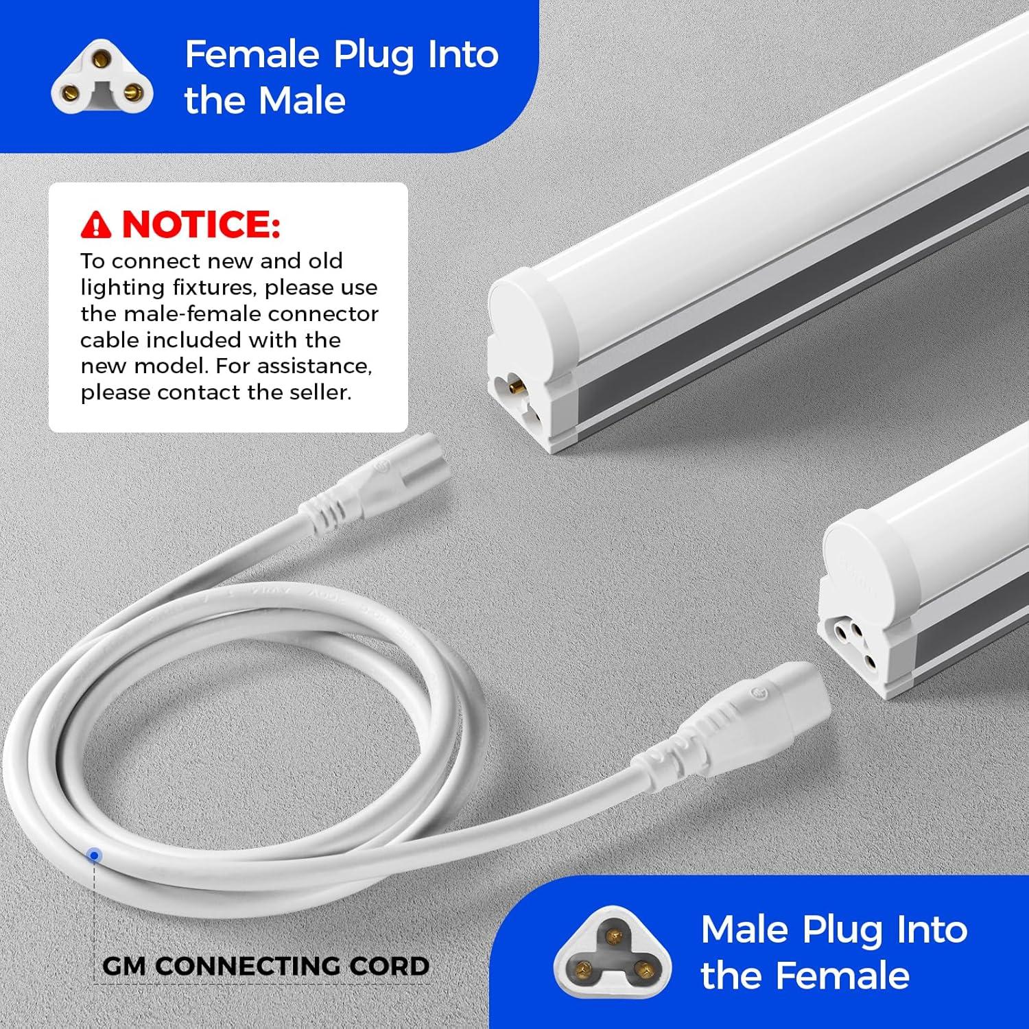 Luz LED Barrina T5 4FT 20W 2200lm 6500K Blanco Brillante