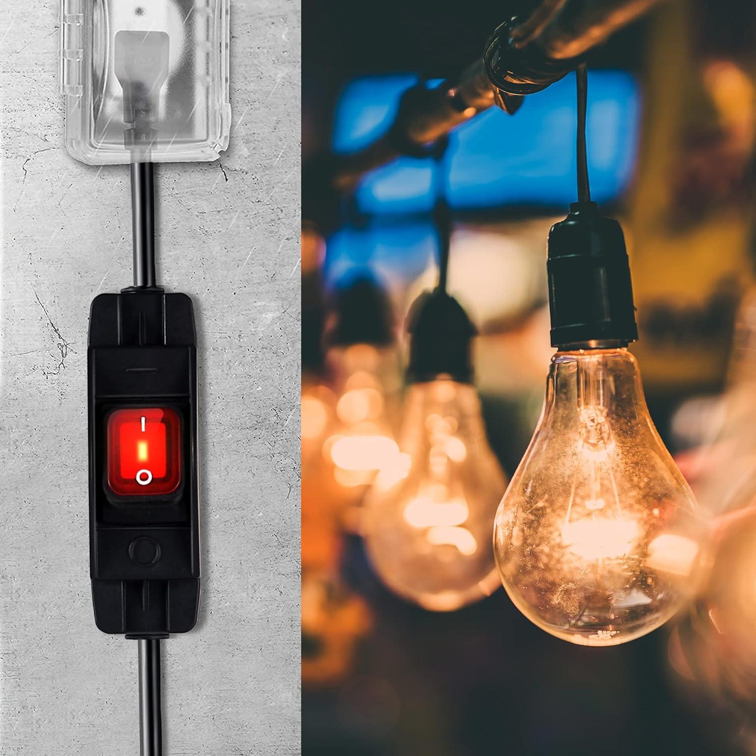 Cable de extensión impermeable 0.91m Makevivi con interruptor