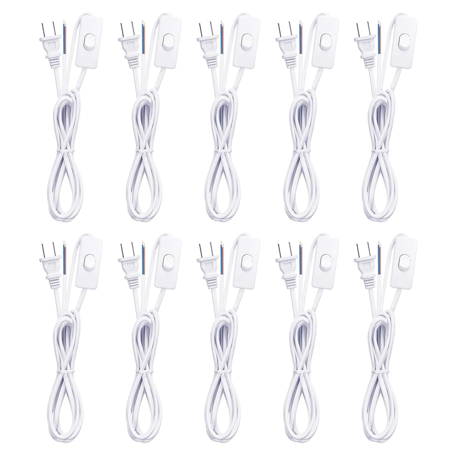 Juego de Cable de Lámpara 10 Paquetes Pelopy 1.8m Cobre Puro