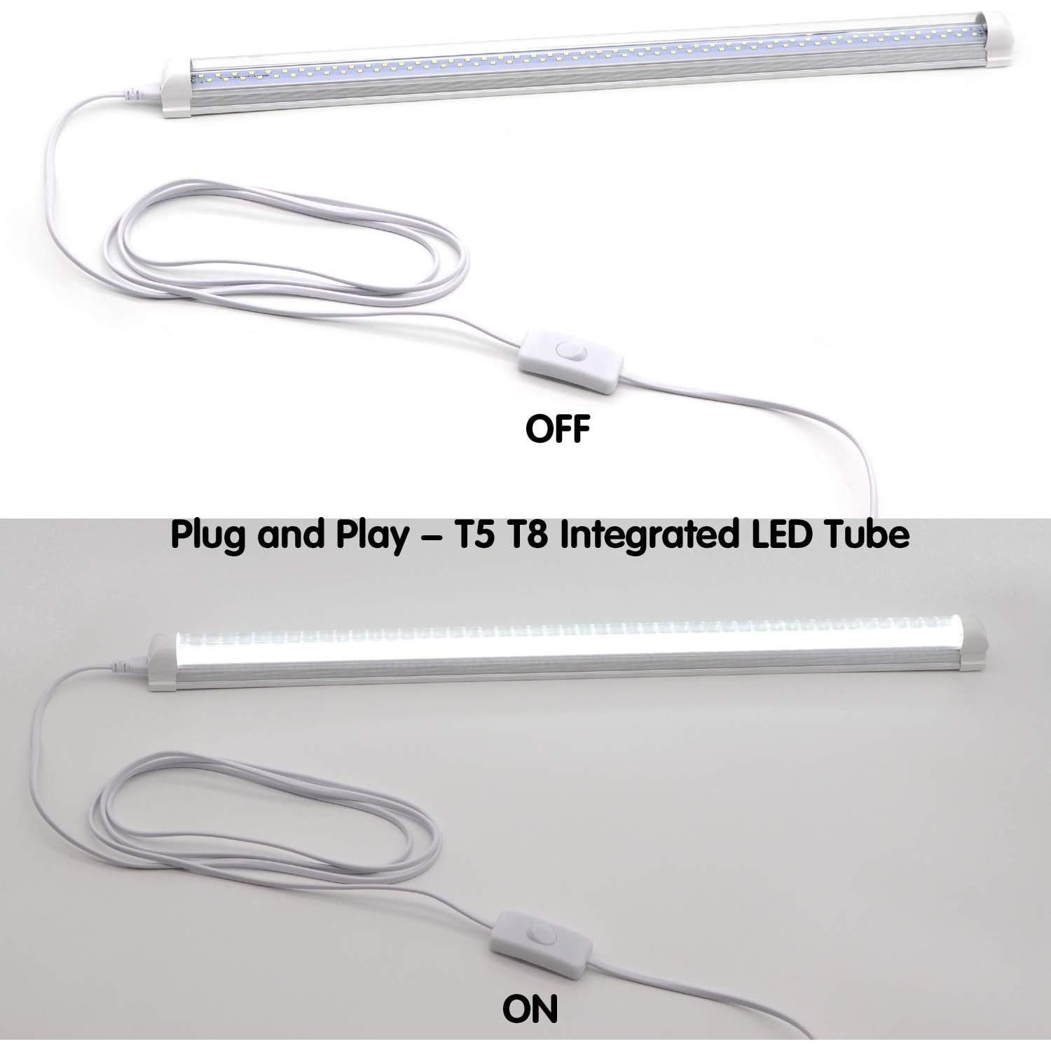 Cable de Extensión para Tubo LED T5 T8 5m Probelie con Interruptor
