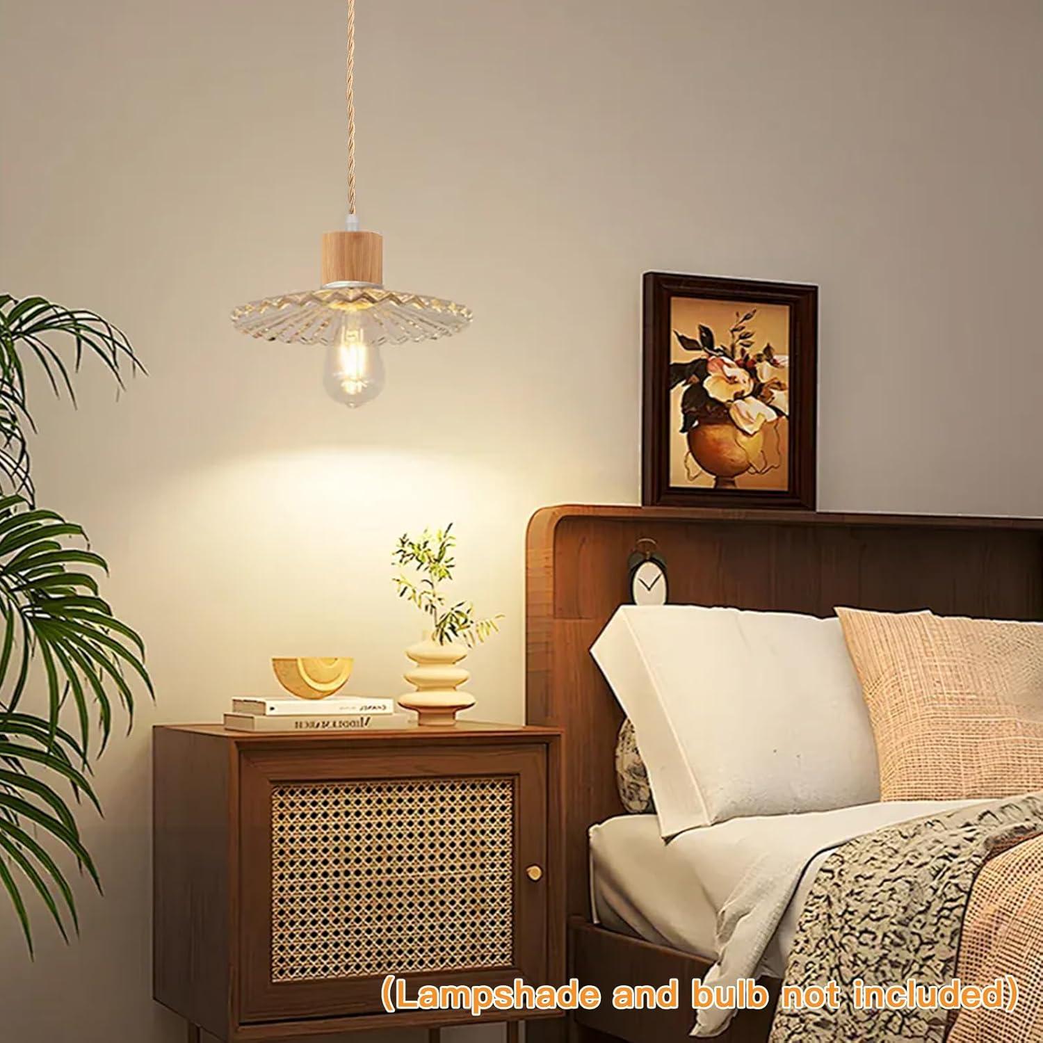 Cuerda de luz colgante Zevnico 4.57m con anillo y enchufe