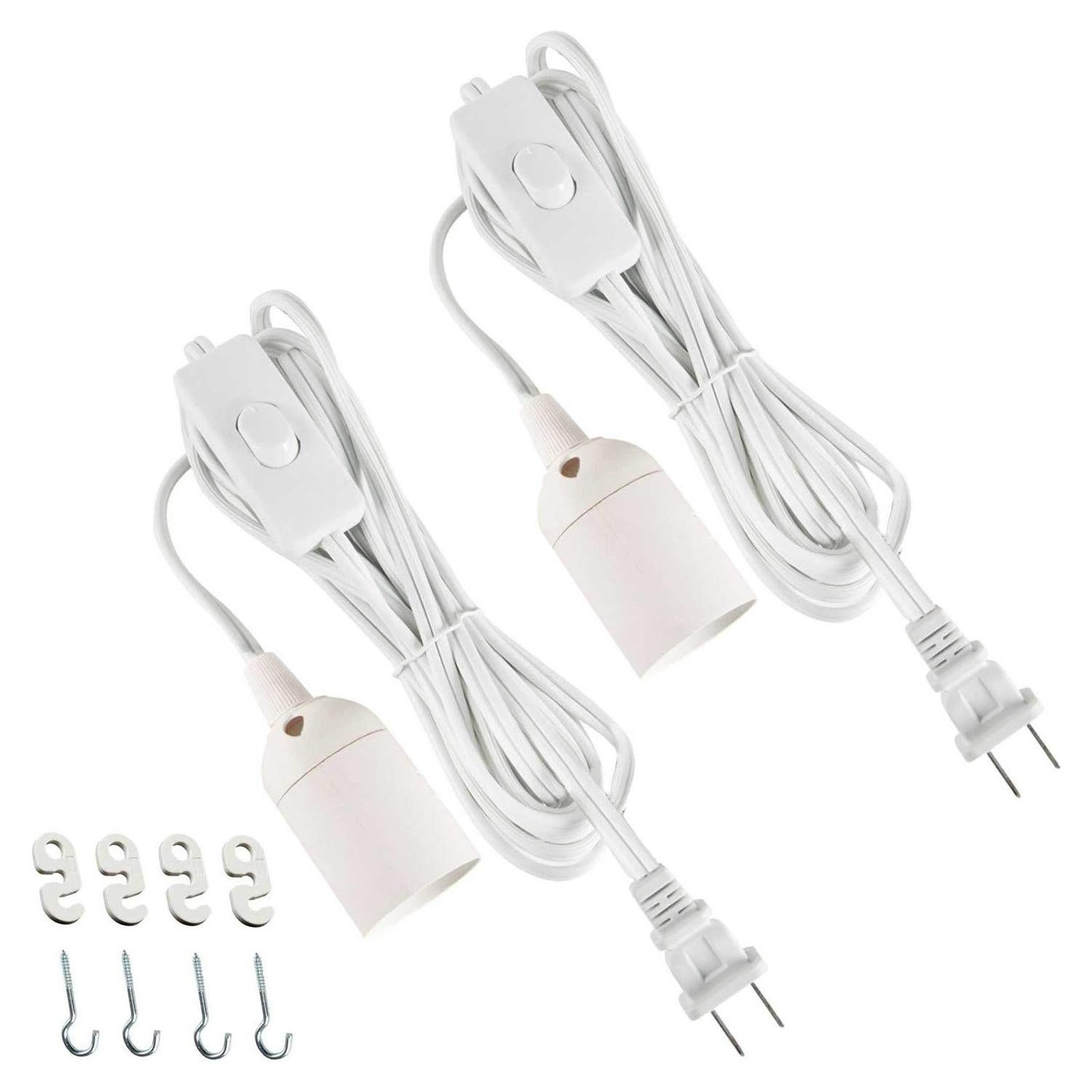 Cable de Lámpara Colgante 4.57m Simple Deluxe E26 2 Paquete