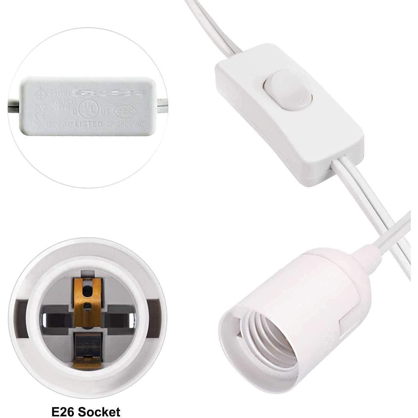 Cable de Lámpara Colgante 4.57m Simple Deluxe E26 2 Paquete