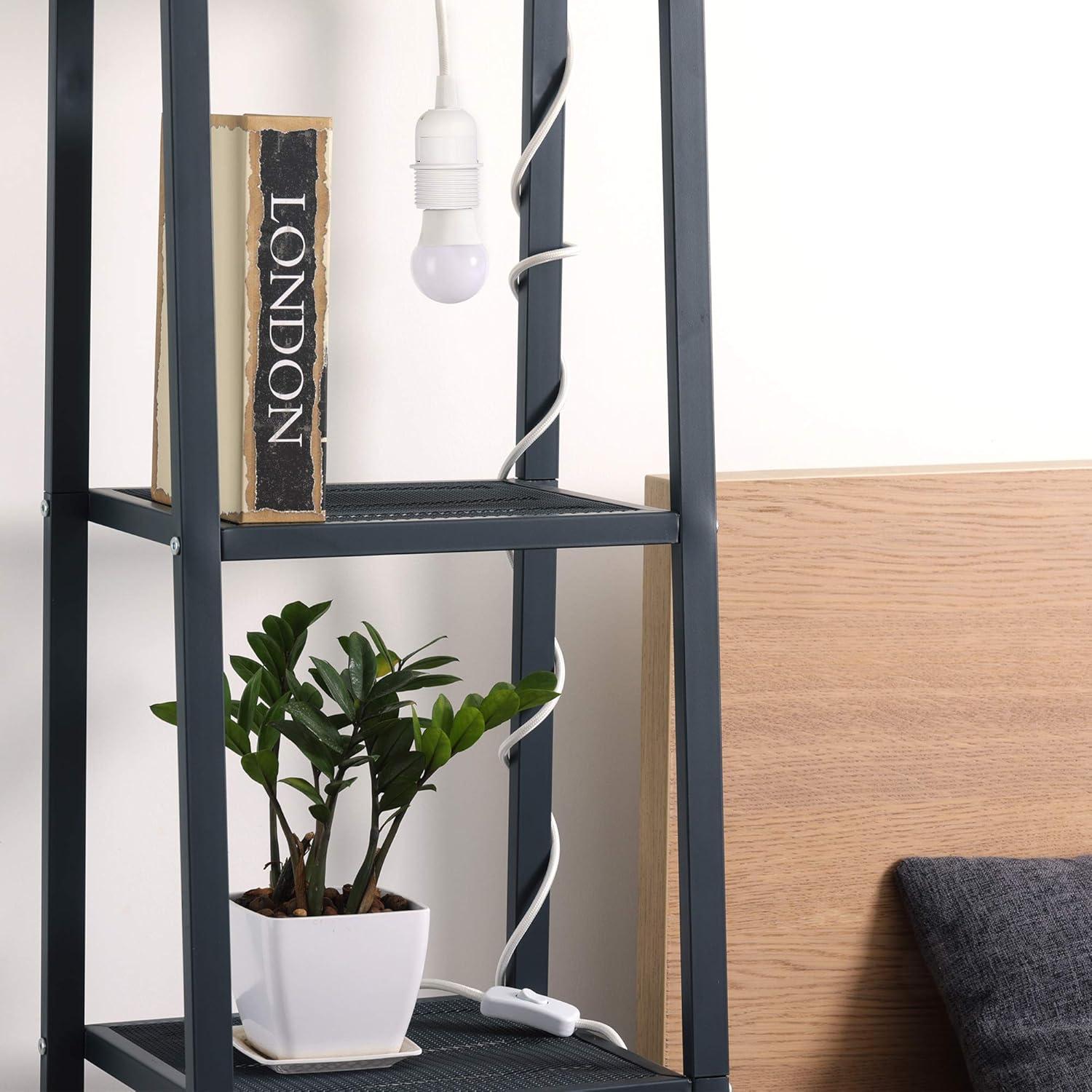 Cable de Lámpara de Techo kwmobile 6.1m E26 Blanco Tela