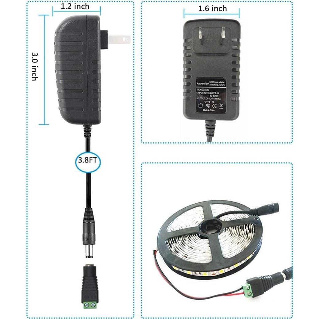 Adaptador de Alimentación DC 12V ShenBY 12W con Interruptor