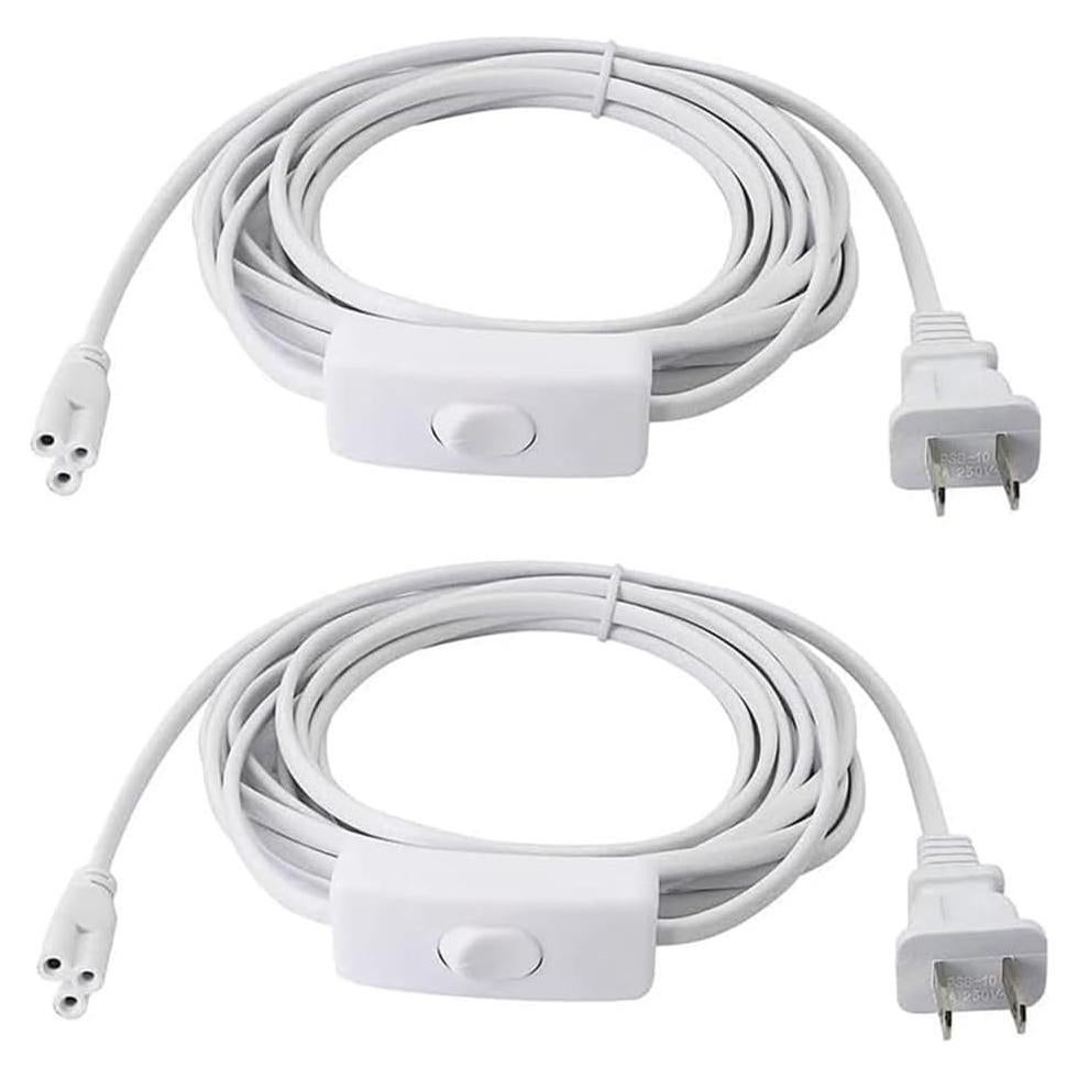 Cable de Extensión de Alimentación para Tubo LED T5 T8 1.8m - Paquete de 2