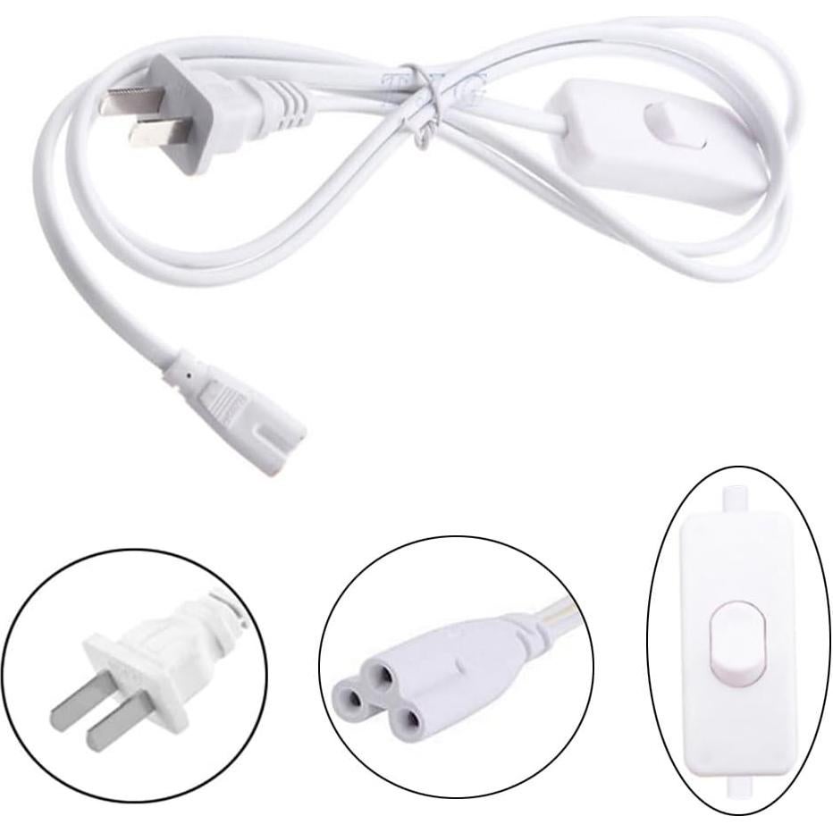 Cable de Extensión de Alimentación para Tubo LED T5 T8 1.8m - Paquete de 2