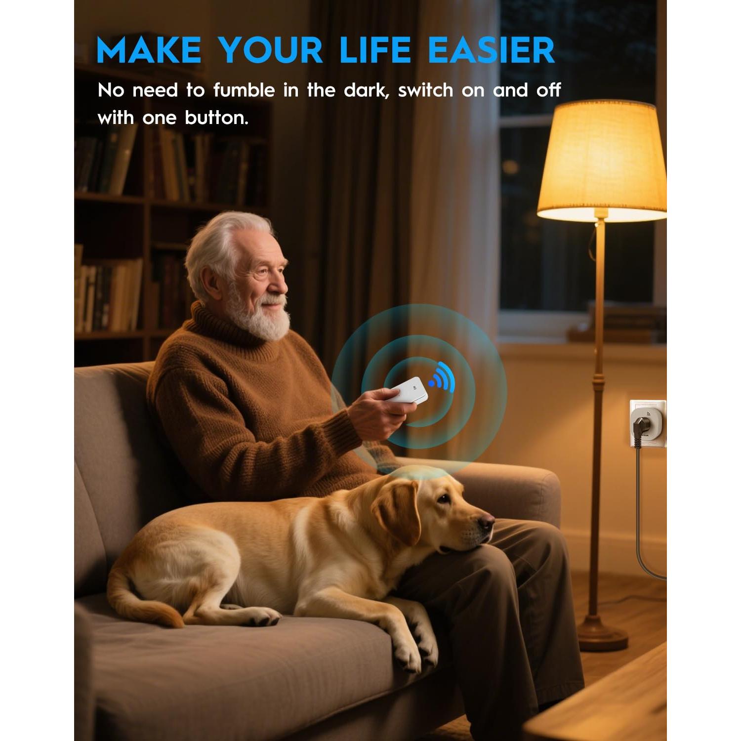 Enchufe de Control Remoto Syantek 15A 200FT Inalámbrico