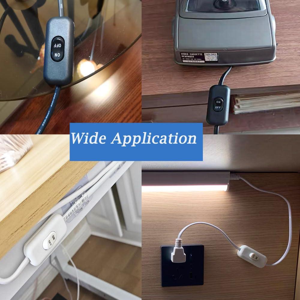 Interruptor de Cable Inline On/Off 2PCS Zo.Yehaa Blanco