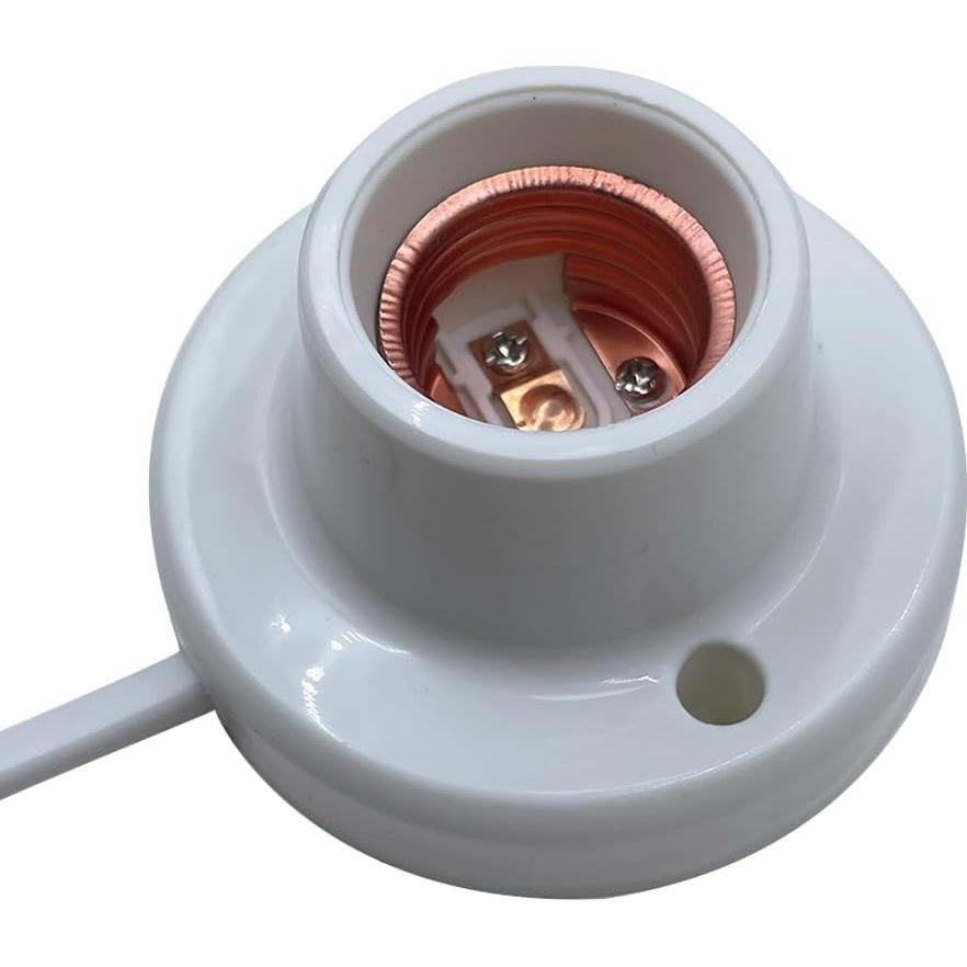 Portalámparas exterior E26/E27 con cable 3m y 2 interruptores