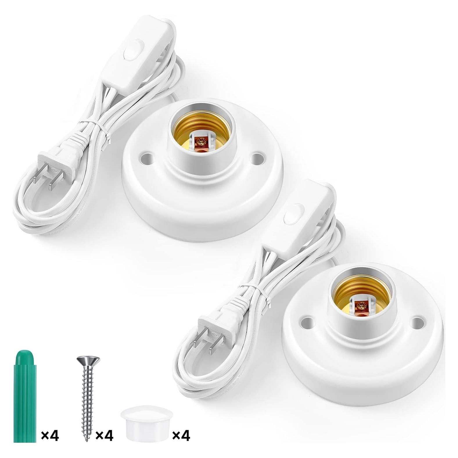 Portalámpara con Cable Yexiya E26/E27 2 Pcs 3.03 cm 9.84 ft