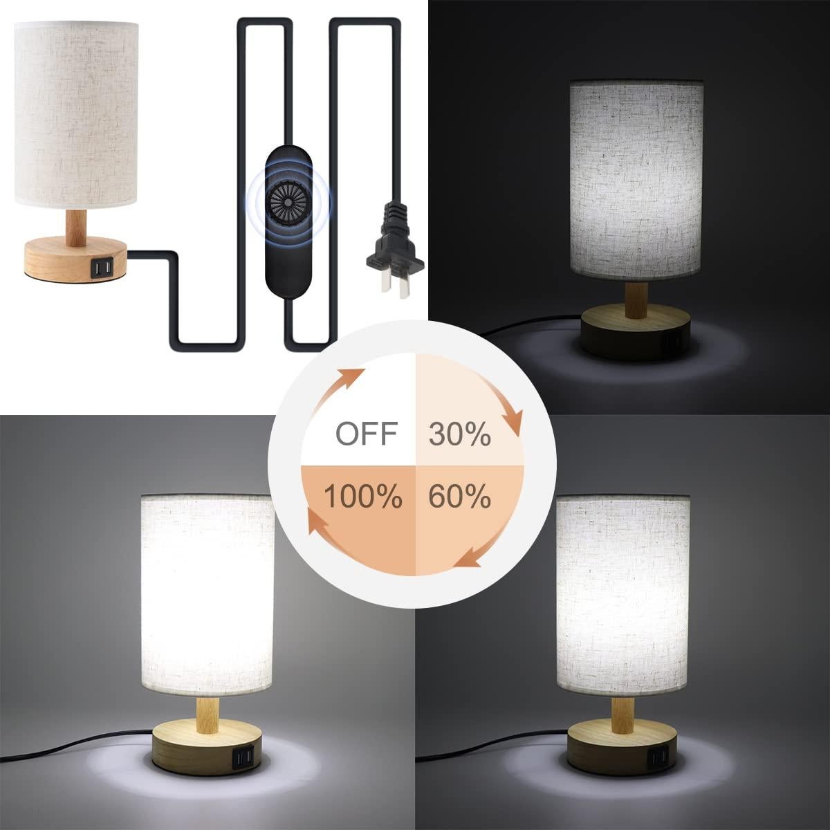 Interruptor de Lámpara RTNLIT Regulable 120V para Mesa y Pie